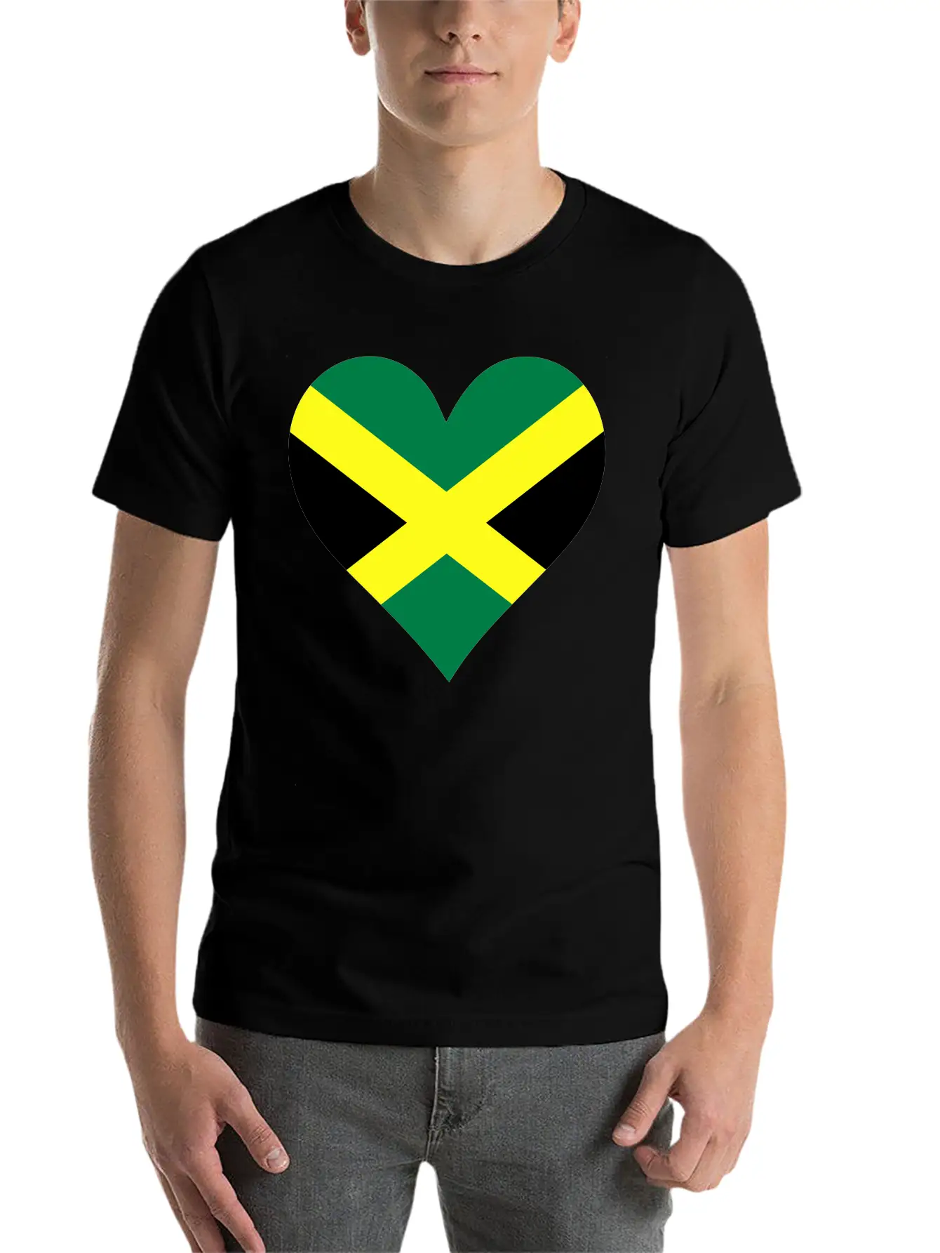 A Heart For Jamaica Lightweight Cotton T-Shirt – Daily Comfort Graphic Shirt