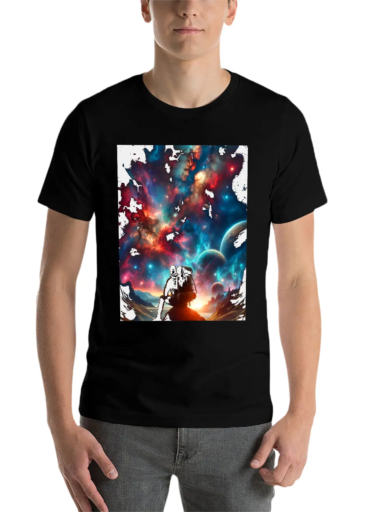 A Lonely Journey In The Embrace Of Infinity. Unisex Casual T-Shirt – Clean Design For Daily Comfort