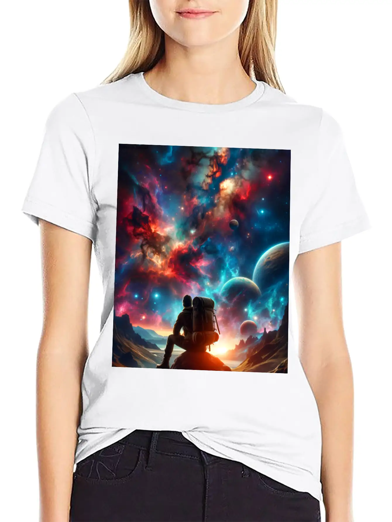 A Lonely Journey In The Embrace Of Infinity. Unisex Casual T-Shirt – Clean Design For Daily Comfort