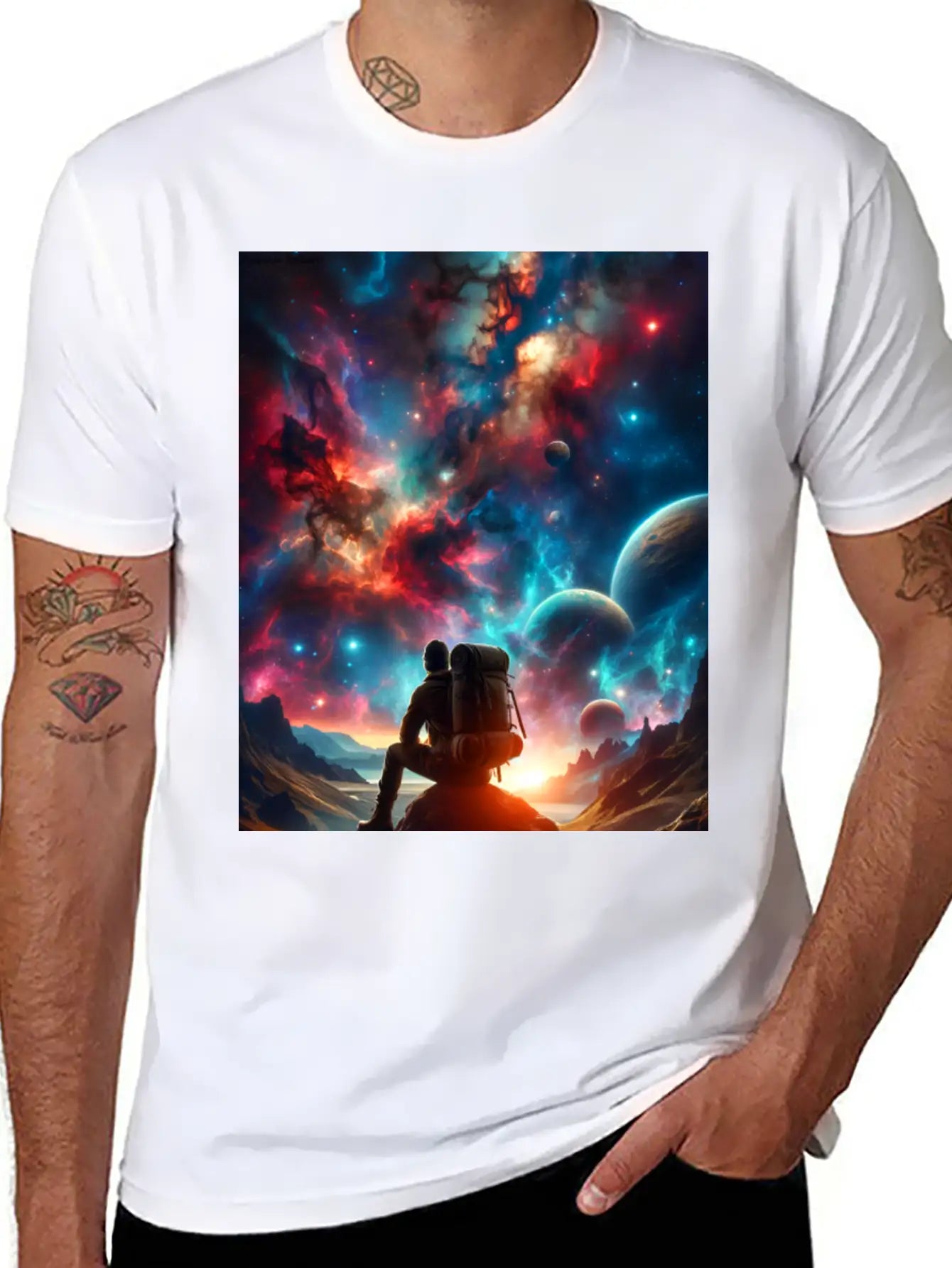A Lonely Journey In The Embrace Of Infinity. Unisex Casual T-Shirt – Clean Design For Daily Comfort