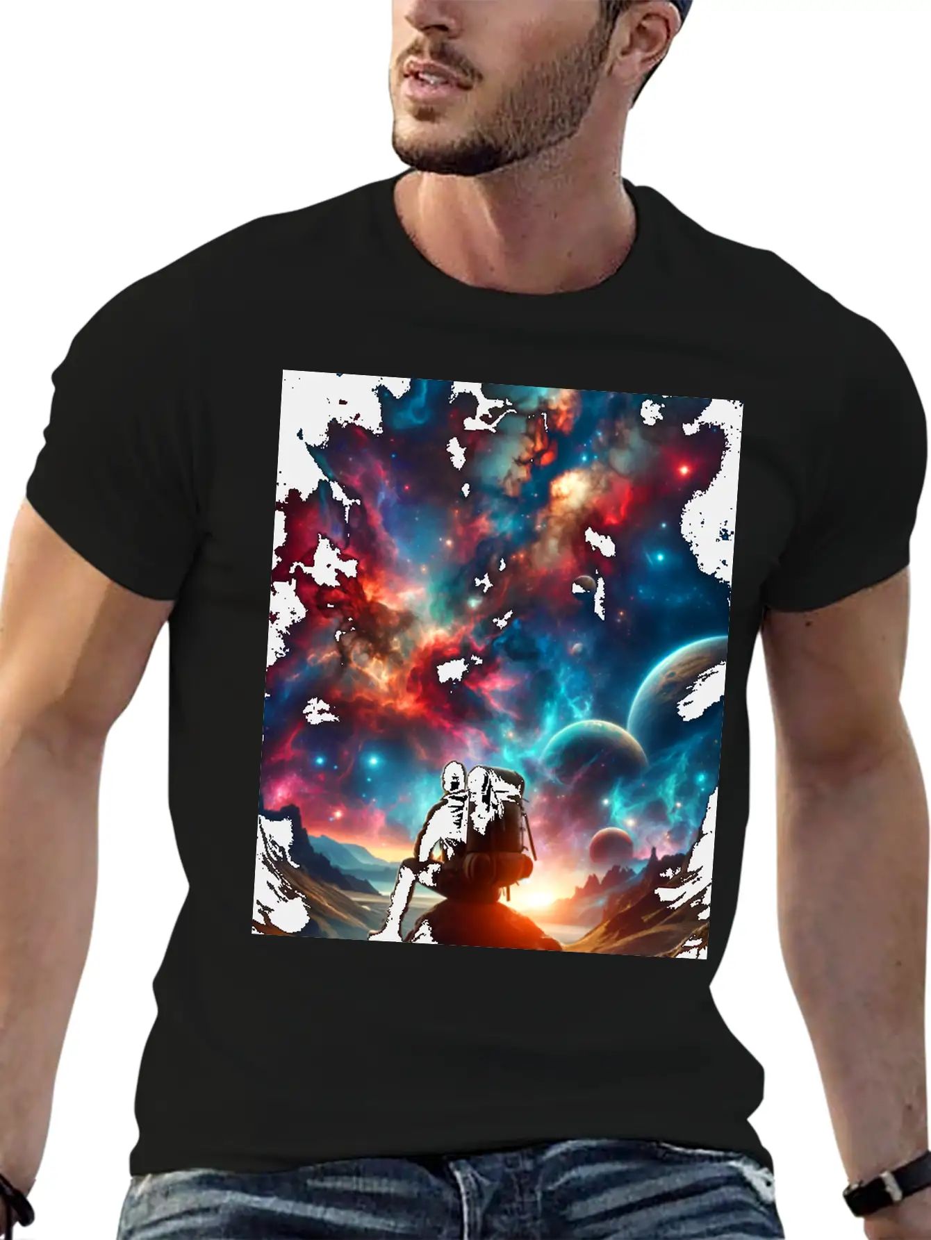 A Lonely Journey In The Embrace Of Infinity. Unisex Casual T-Shirt – Clean Design For Daily Comfort