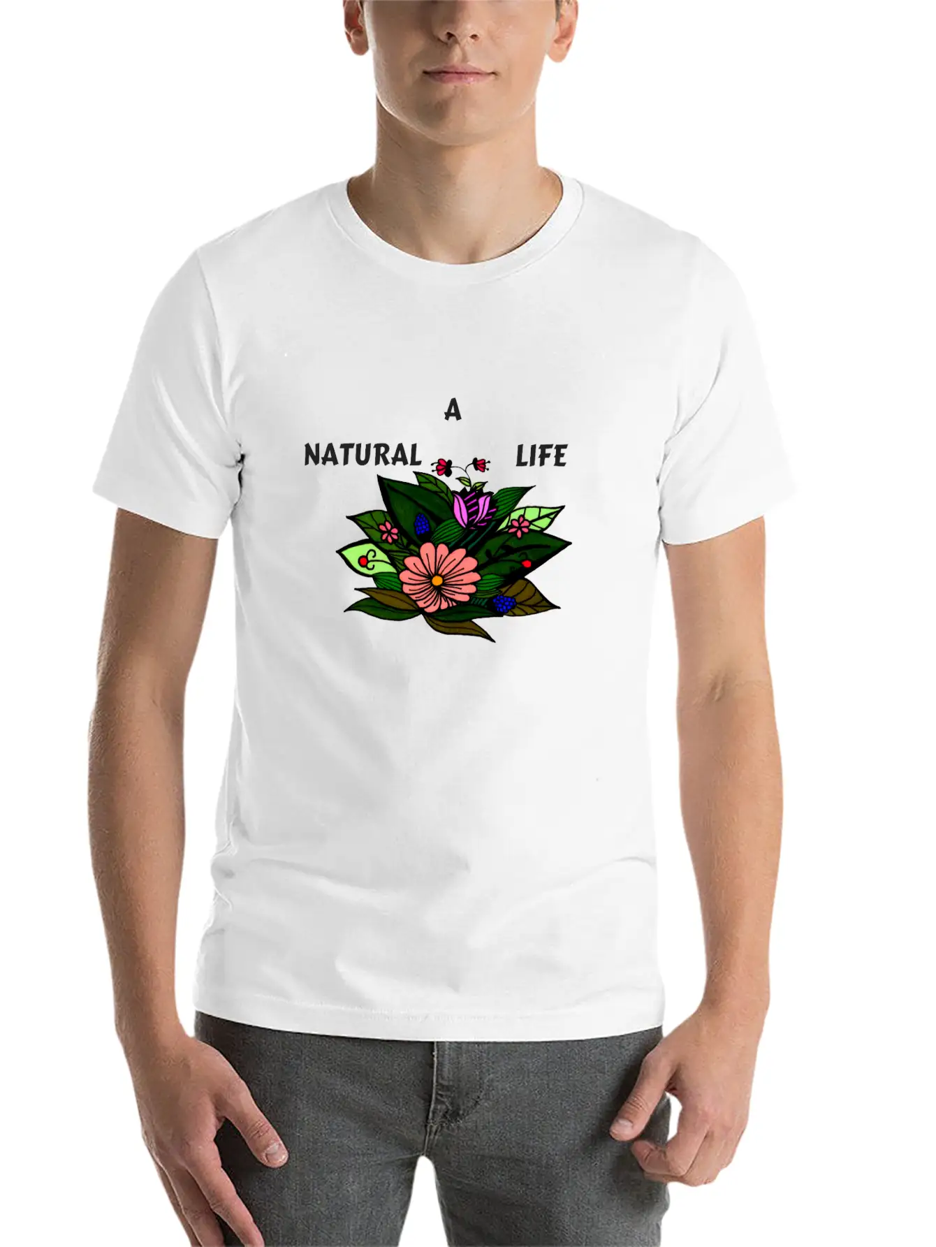A NATURAL LIFE Modern Fit Casual T-Shirt – Clean And Versatile Design