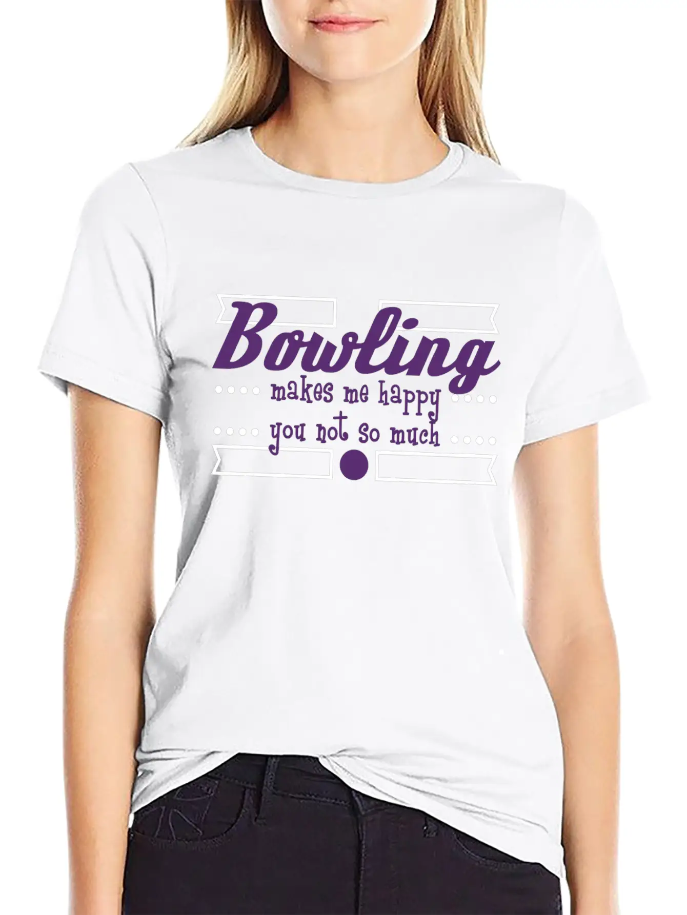 A Nice Bowling Tee For Bowlers "Bowling Makes Me Unisex Casual T-Shirt – Clean Design For Daily Comfort