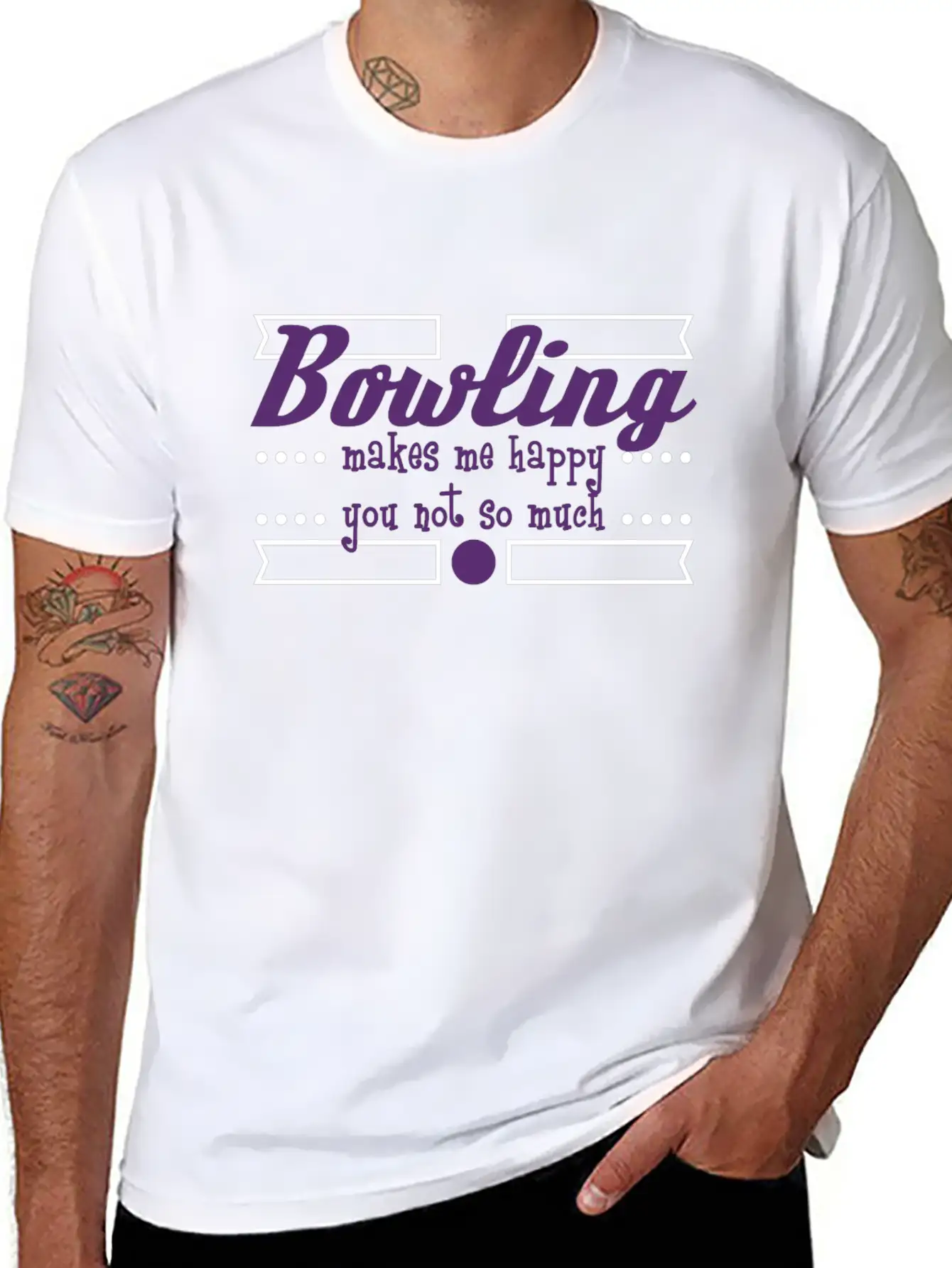 A Nice Bowling Tee For Bowlers "Bowling Makes Me Unisex Casual T-Shirt – Clean Design For Daily Comfort