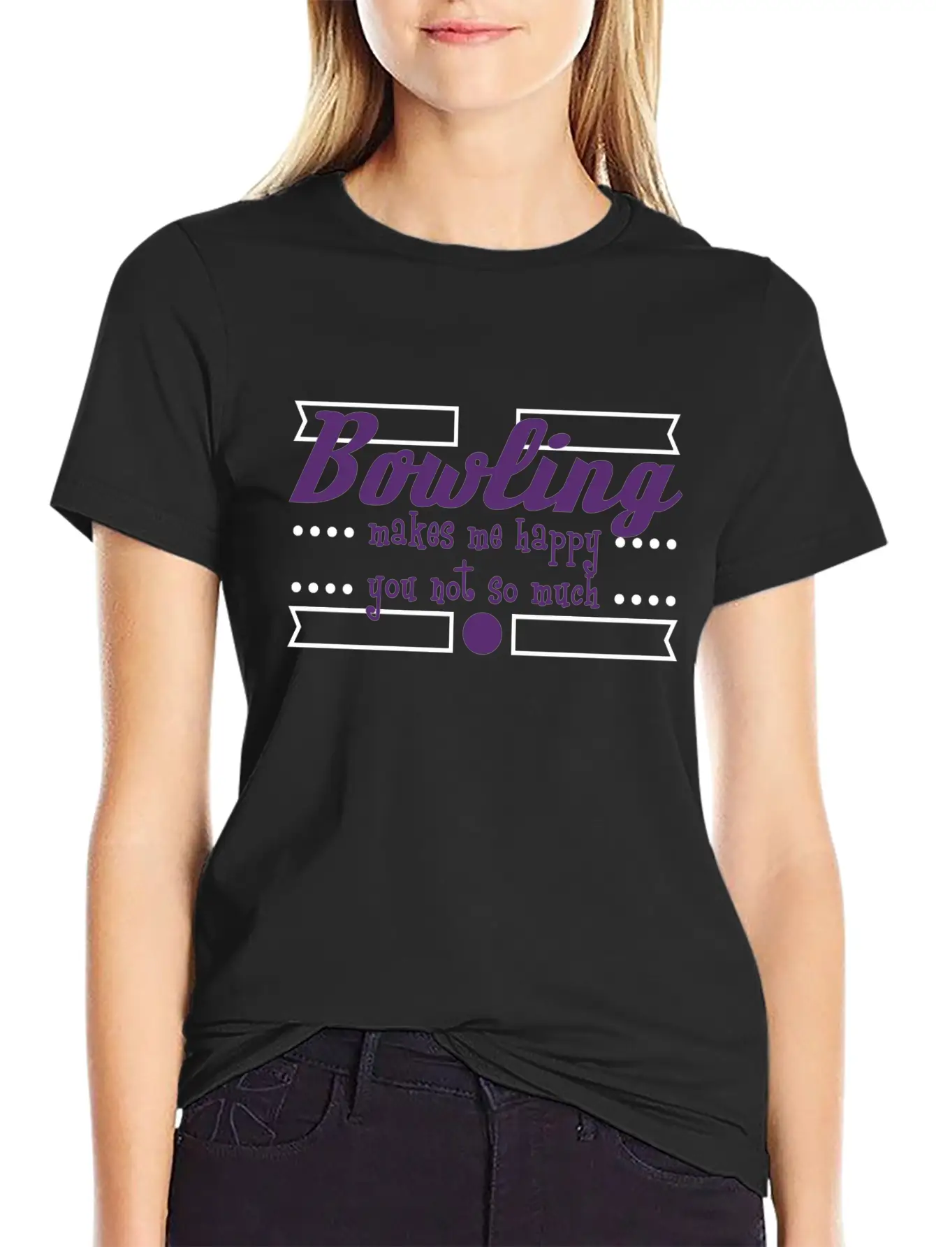 A Nice Bowling Tee For Bowlers "Bowling Makes Me Unisex Casual T-Shirt – Clean Design For Daily Comfort