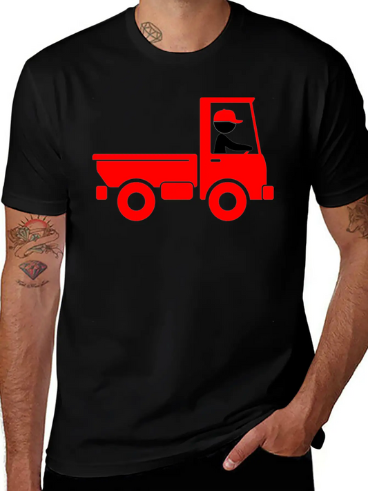 A Pickup Truck Drives To A Warehouse Classic Fit Graphic Tee For Daily Comfort – Unisex Cotton Shirt