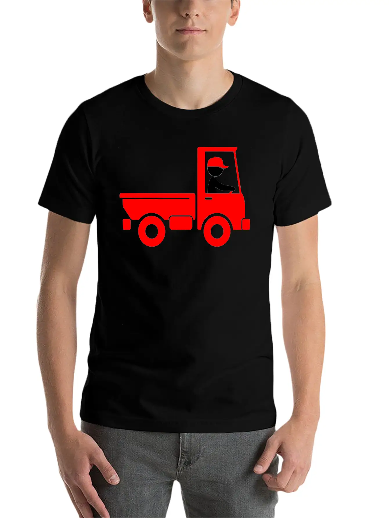 A Pickup Truck Drives To A Warehouse Classic Fit Graphic Tee For Daily Comfort – Unisex Cotton Shirt