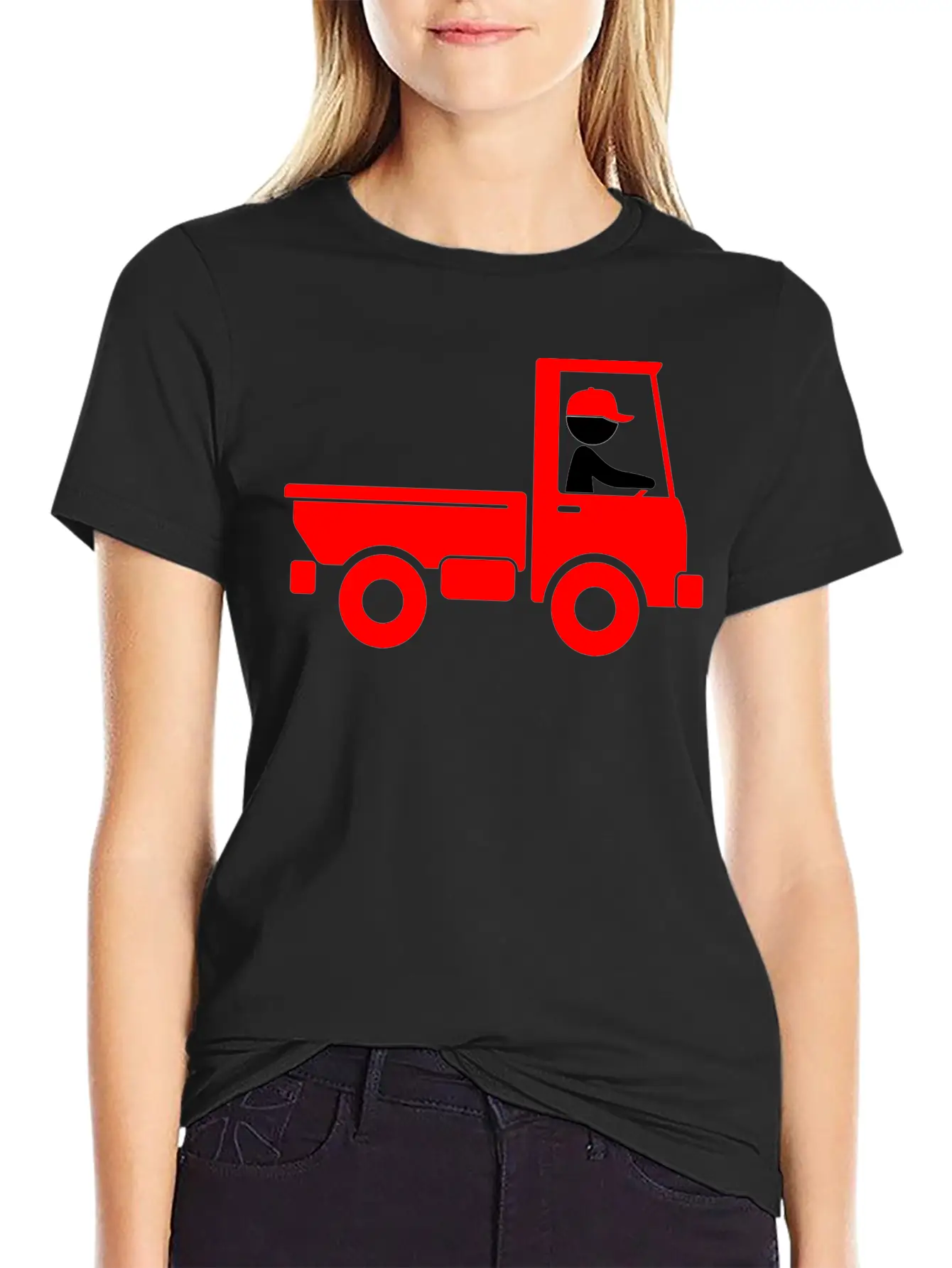 A Pickup Truck Drives To A Warehouse Classic Fit Graphic Tee For Daily Comfort – Unisex Cotton Shirt