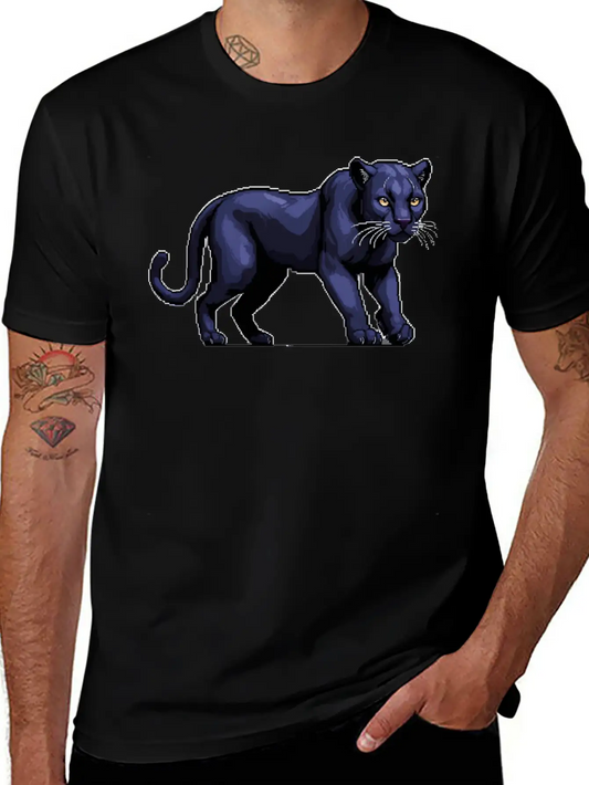 A Pixel Art Of A Panther Stylish Everyday T-Shirt – Unisex Basic Cotton Tee