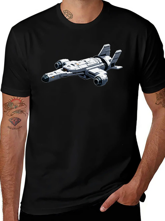 A Pixel Art Of A Spaceship Modern Fit Casual T-Shirt – Clean And Versatile Design