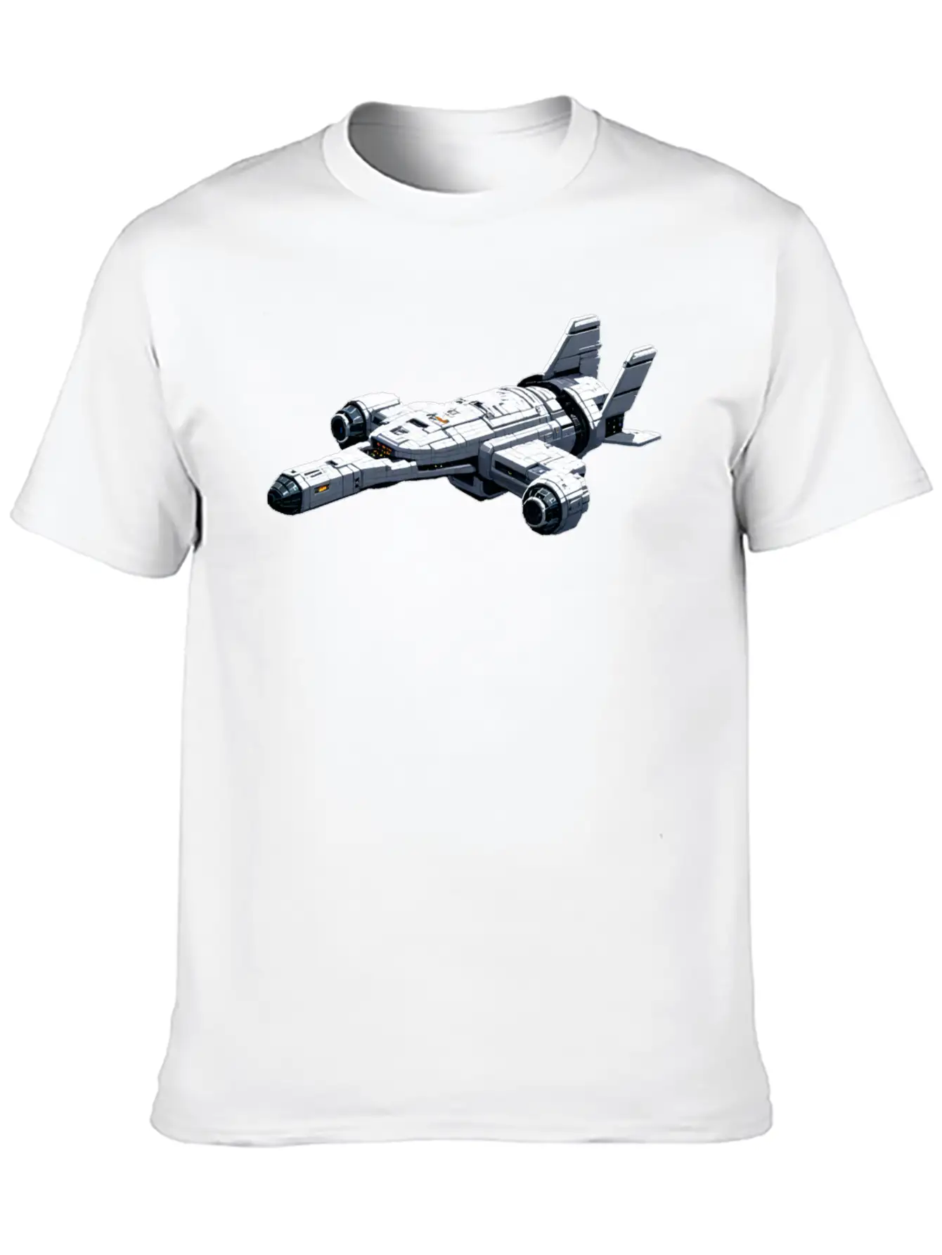 A Pixel Art Of A Spaceship Modern Fit Casual T-Shirt – Clean And Versatile Design