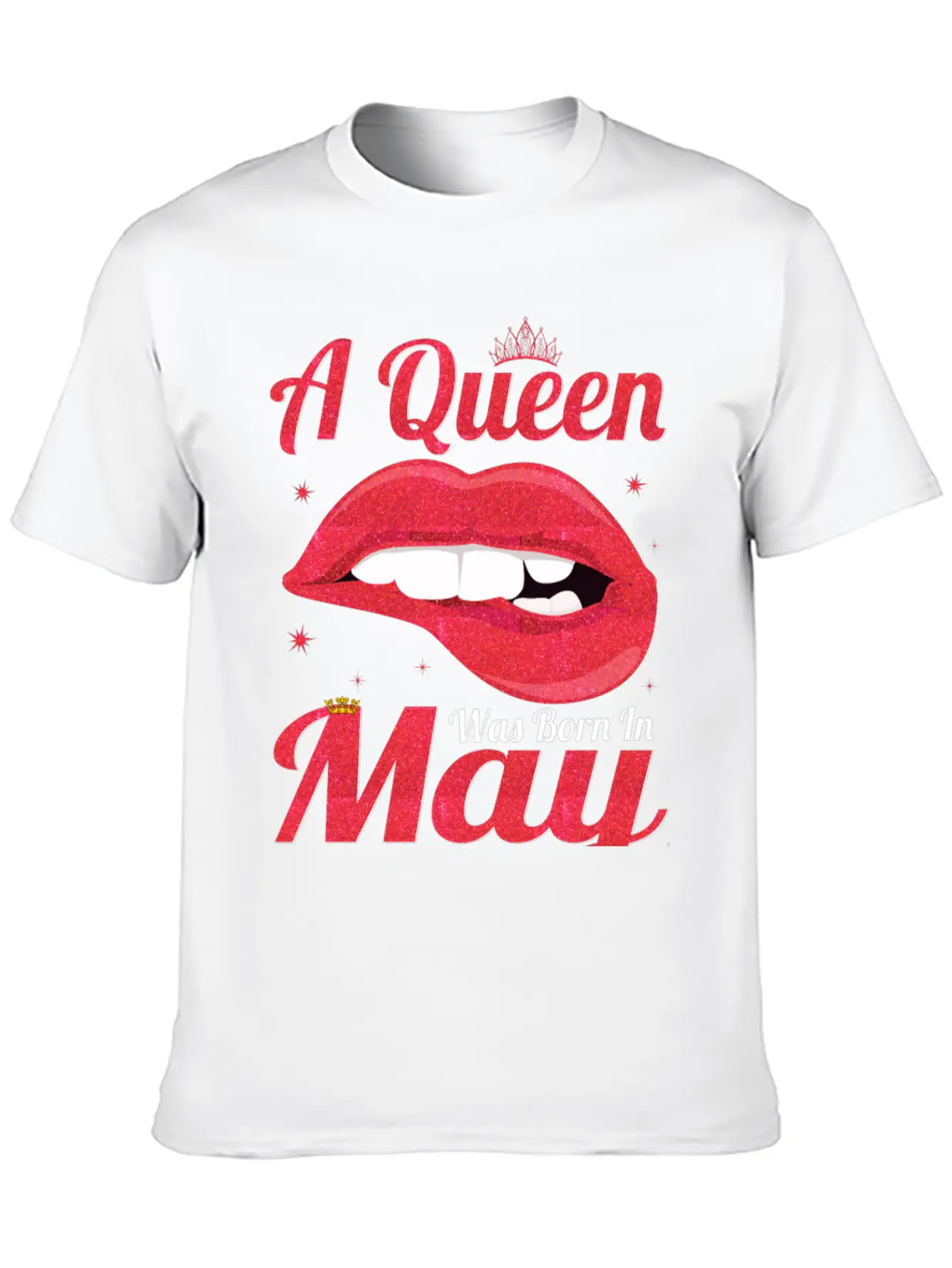 A QUEEN WAS BORN In MAY Lightweight Cotton T-Shirt – Daily Comfort Graphic Shirt