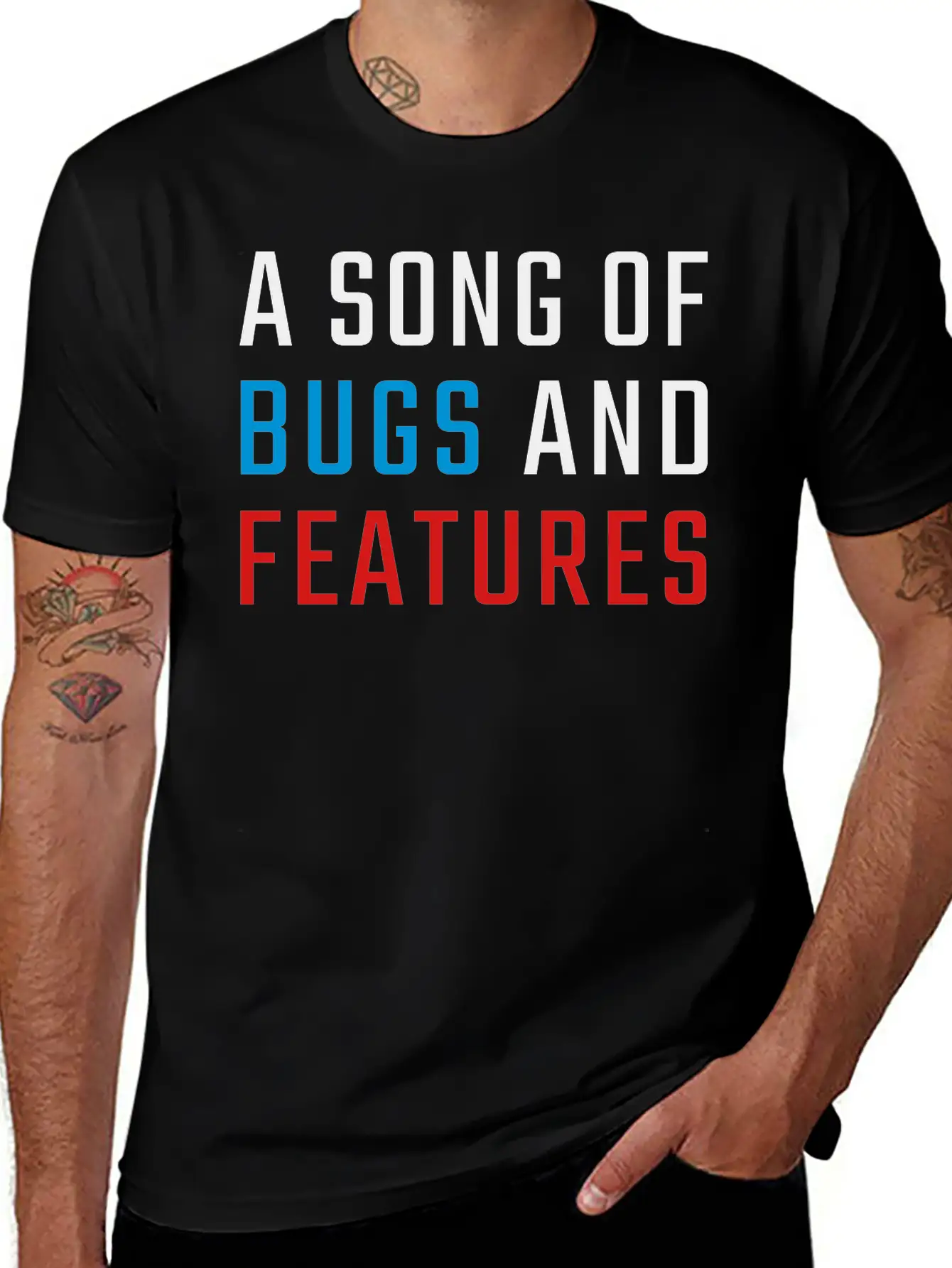 A Song Of Bugs And Features Lightweight Cotton T-Shirt – Daily Comfort Graphic Shirt