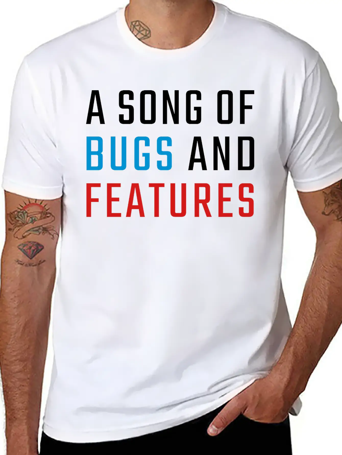 A Song Of Bugs And Features Lightweight Cotton T-Shirt – Daily Comfort Graphic Shirt