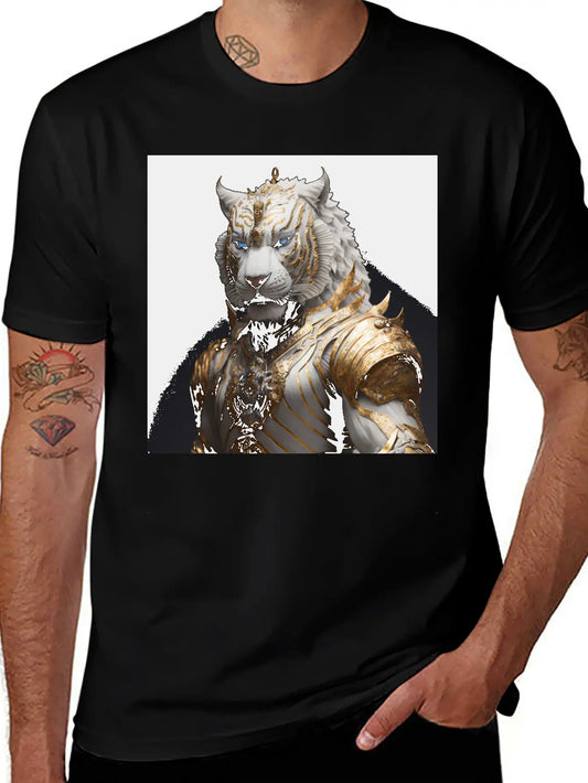 A Statue Of A Tiger Hyperdetailed Fantasy Relaxed Everyday Tee – Lightweight And Durable Cotton