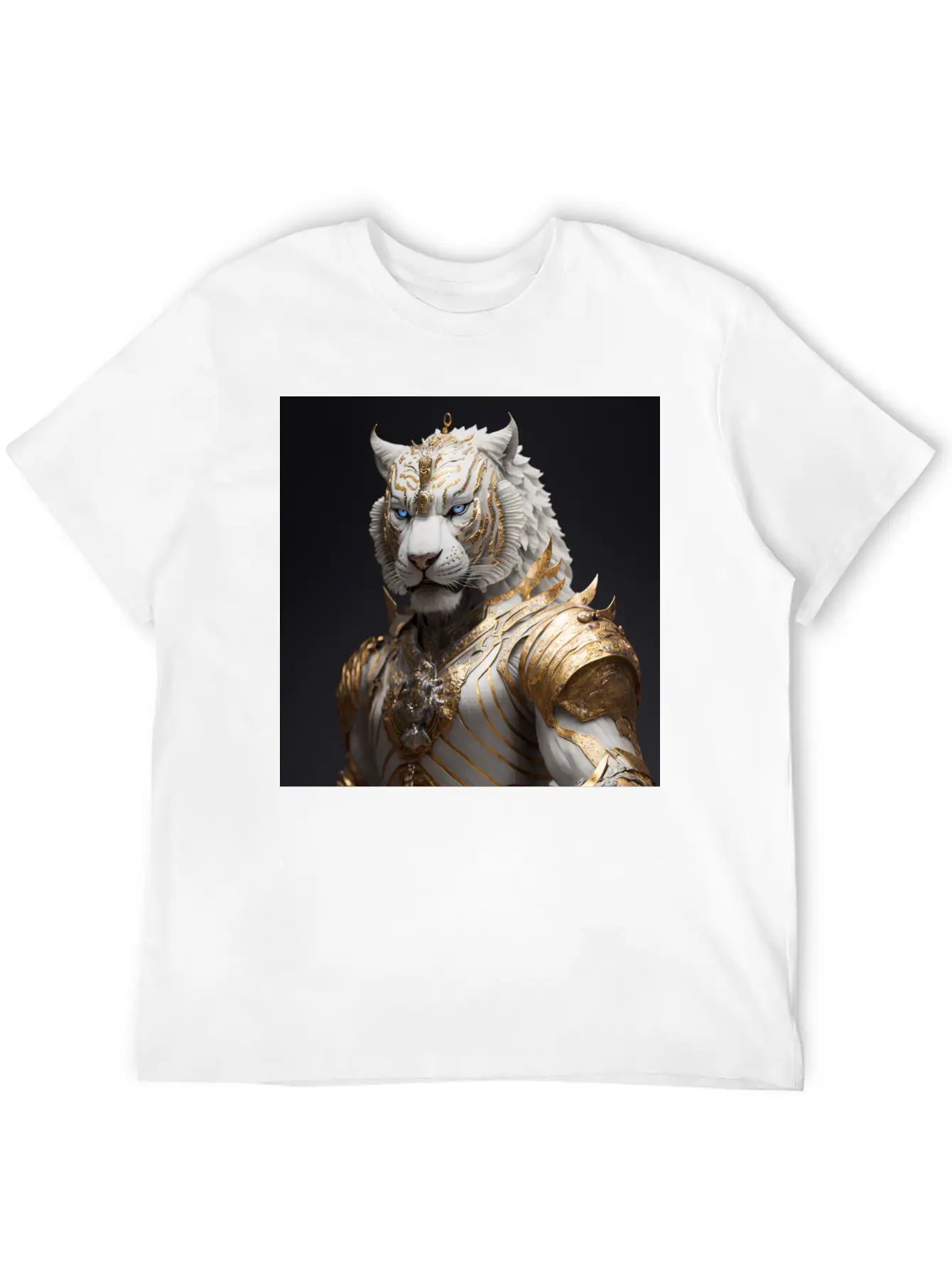 A Statue Of A Tiger Hyperdetailed Fantasy Relaxed Everyday Tee – Lightweight And Durable Cotton