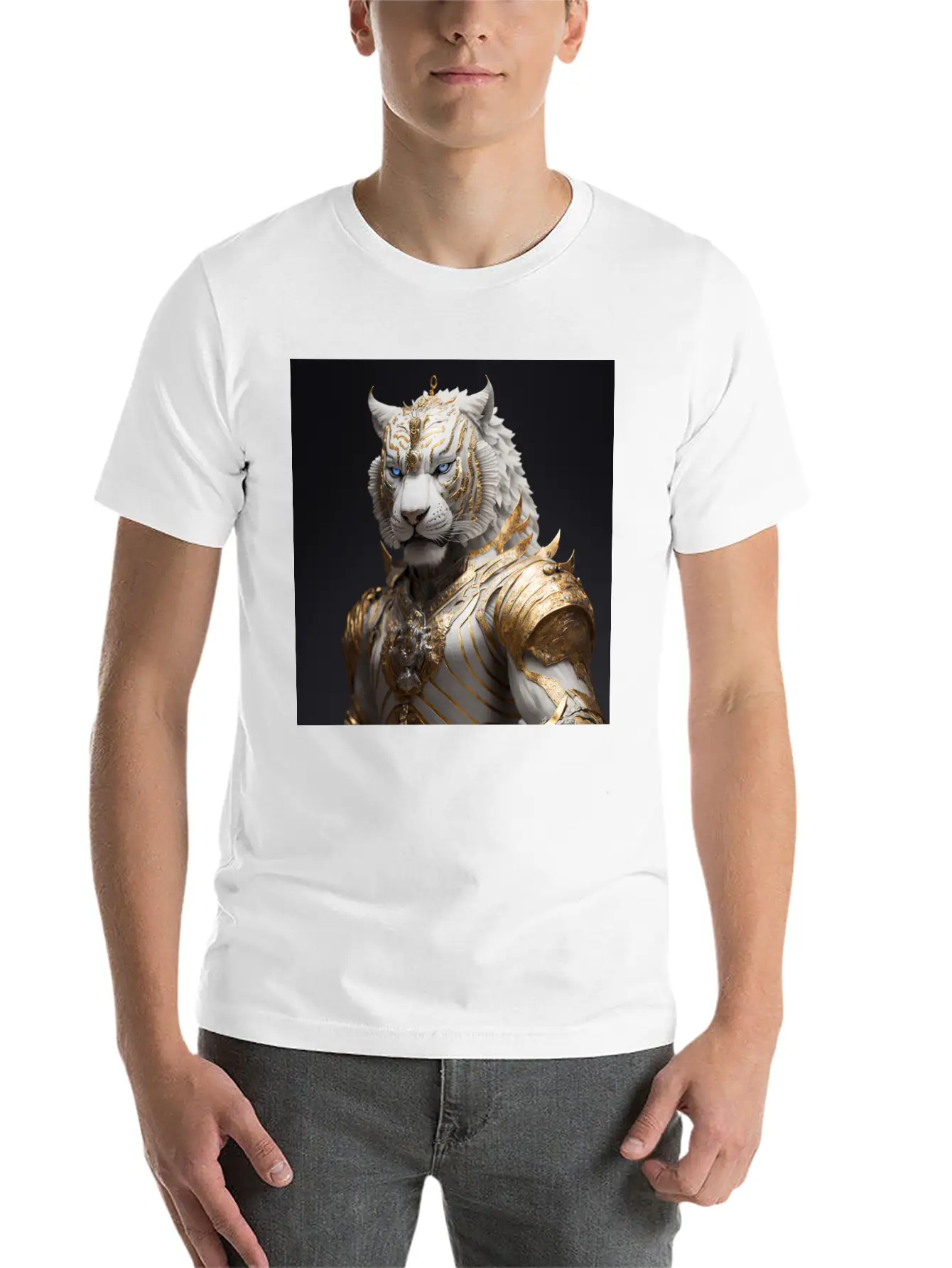 A Statue Of A Tiger Hyperdetailed Fantasy Relaxed Everyday Tee – Lightweight And Durable Cotton
