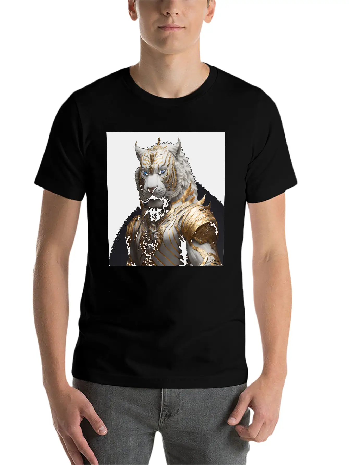 A Statue Of A Tiger Hyperdetailed Fantasy Relaxed Everyday Tee – Lightweight And Durable Cotton