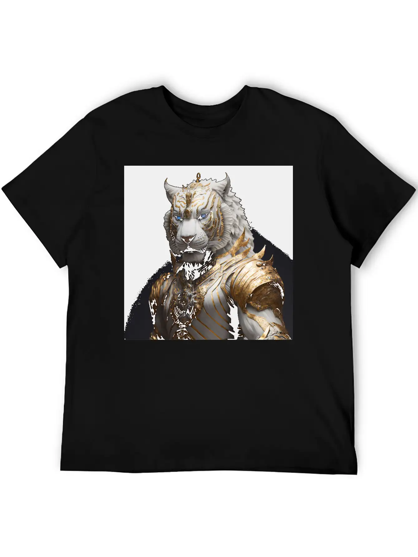 A Statue Of A Tiger Hyperdetailed Fantasy Relaxed Everyday Tee – Lightweight And Durable Cotton