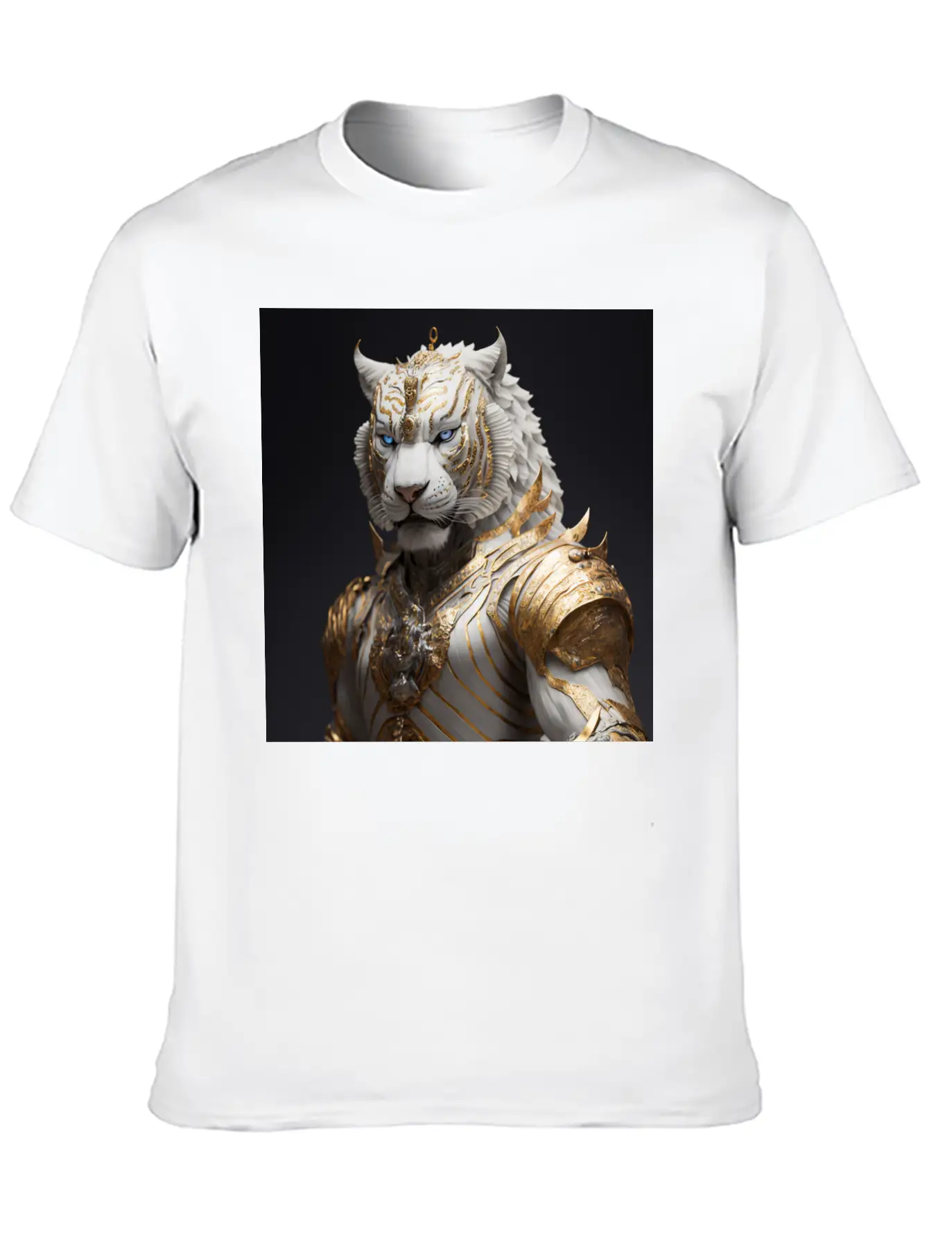 A Statue Of A Tiger Hyperdetailed Fantasy Relaxed Everyday Tee – Lightweight And Durable Cotton