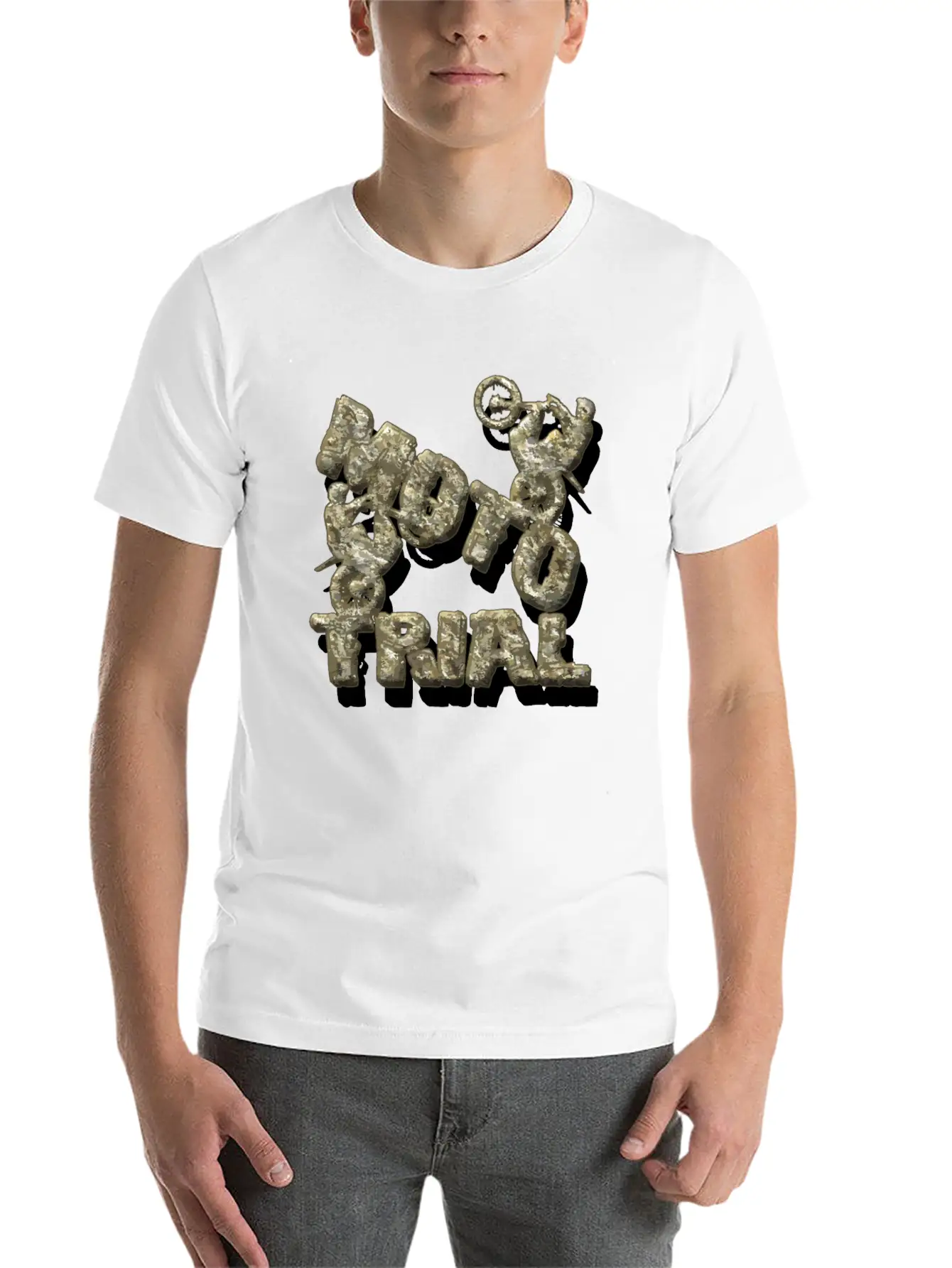 A Stone Monument For - Moto Trial Stylish Everyday T-Shirt – Unisex Basic Cotton Tee
