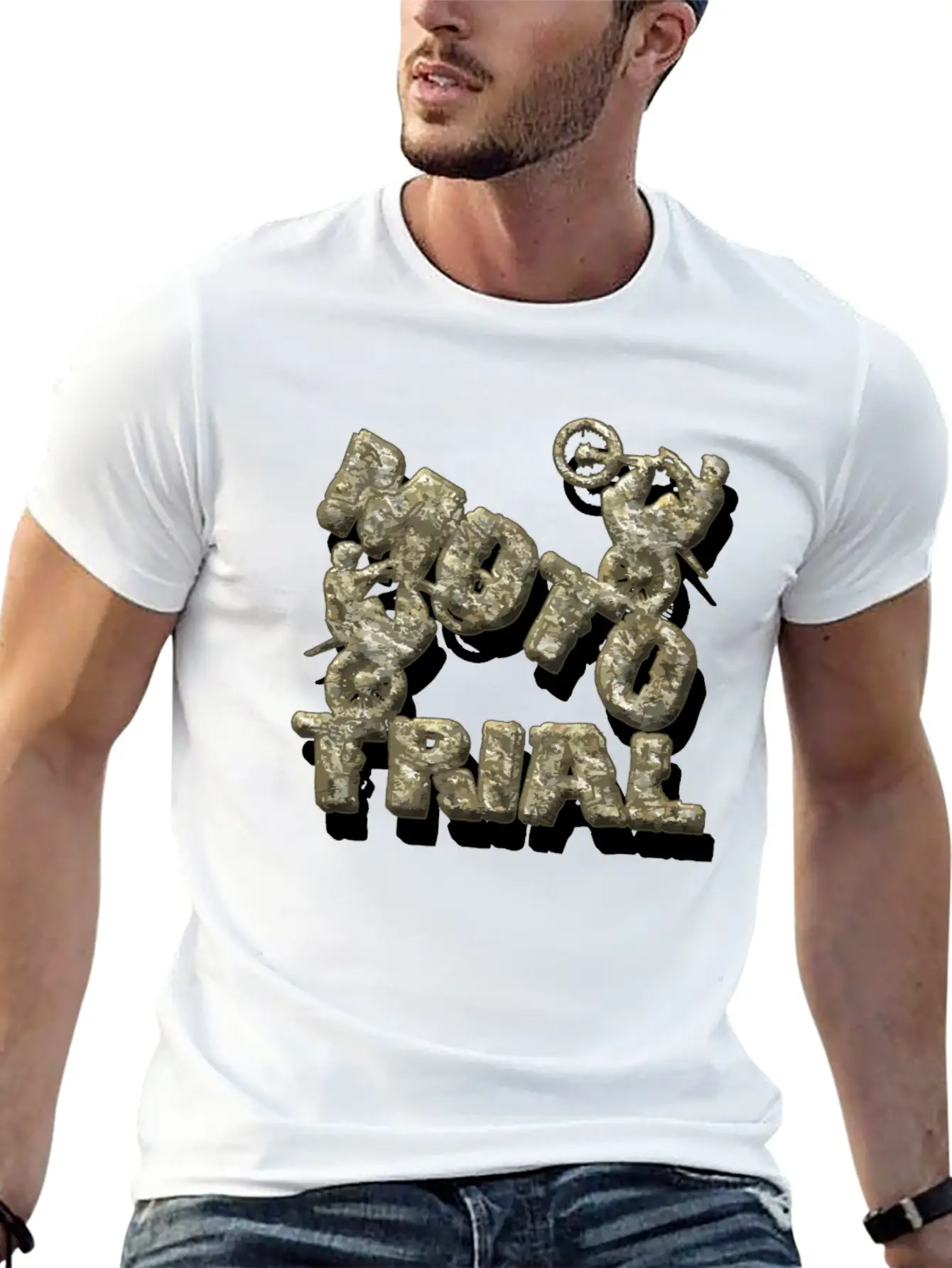 A Stone Monument For - Moto Trial Stylish Everyday T-Shirt – Unisex Basic Cotton Tee