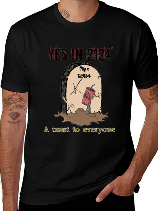 A Toast To Eveyone In 2124 Essential Cotton Tee For Daily Outfits – Unisex Style