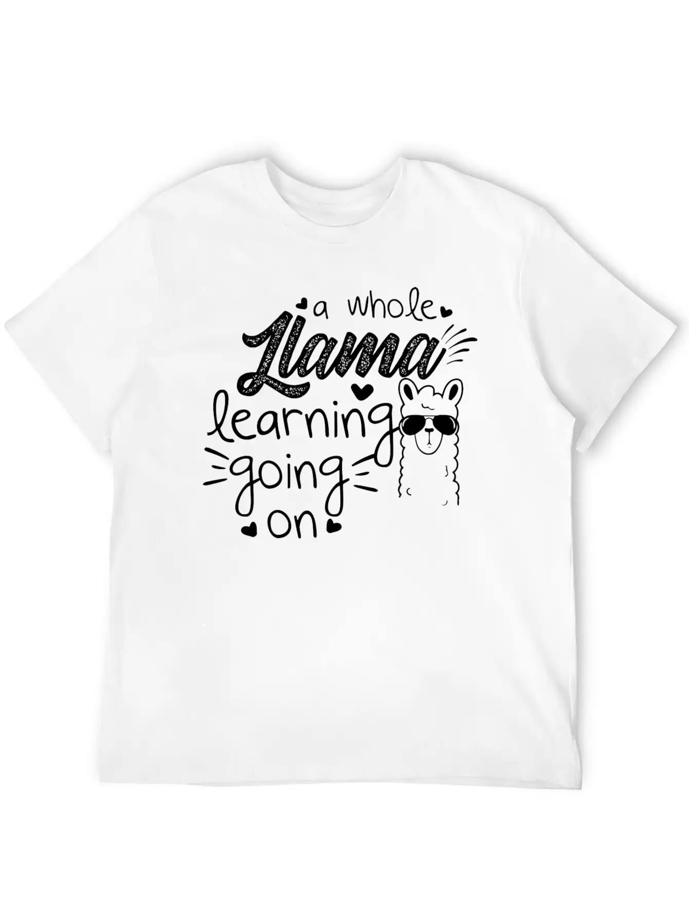 A Whole Llama Learning Going On Essential Cotton Tee For Daily Outfits – Unisex Style