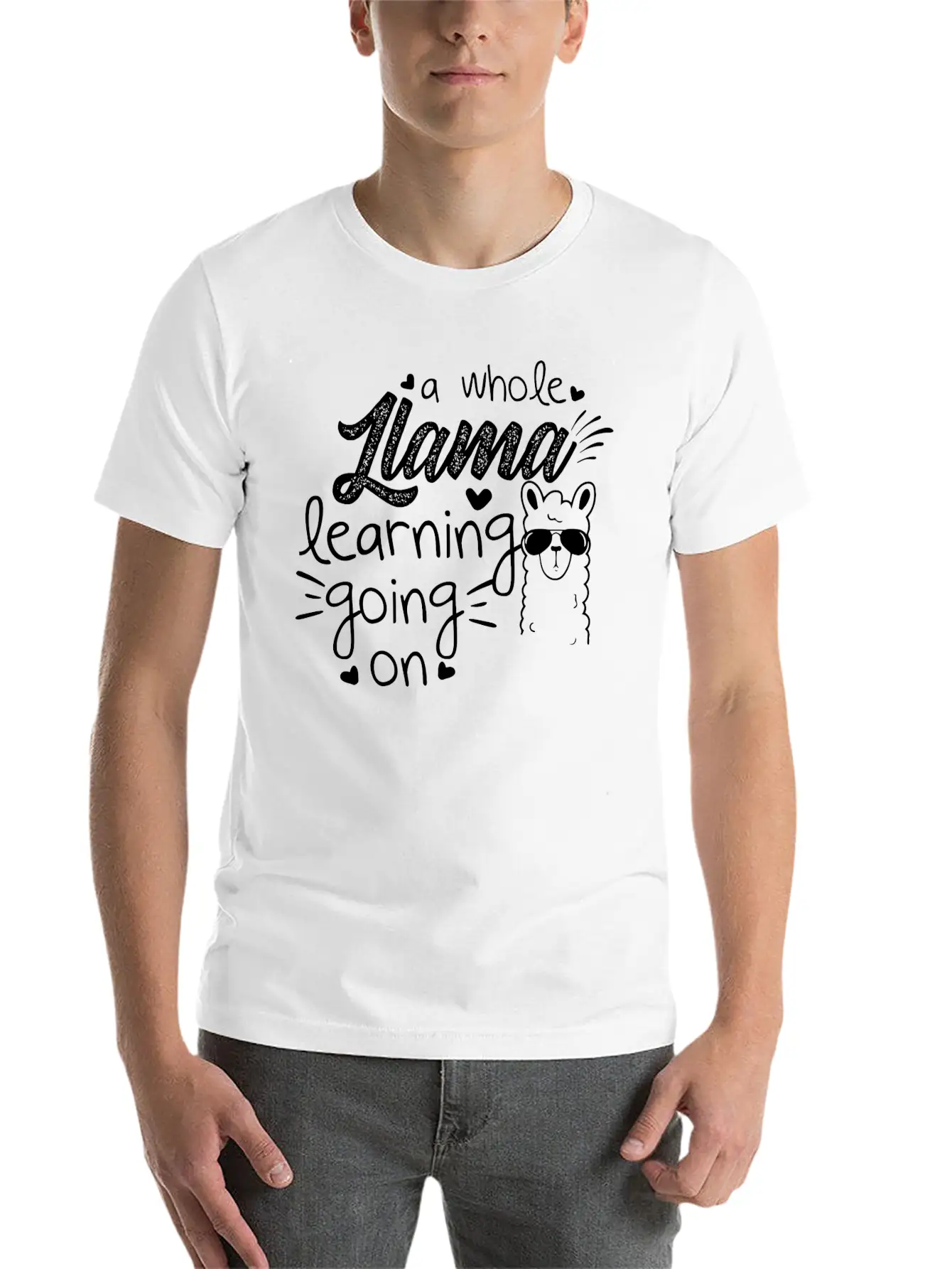 A Whole Llama Learning Going On Essential Cotton Tee For Daily Outfits – Unisex Style