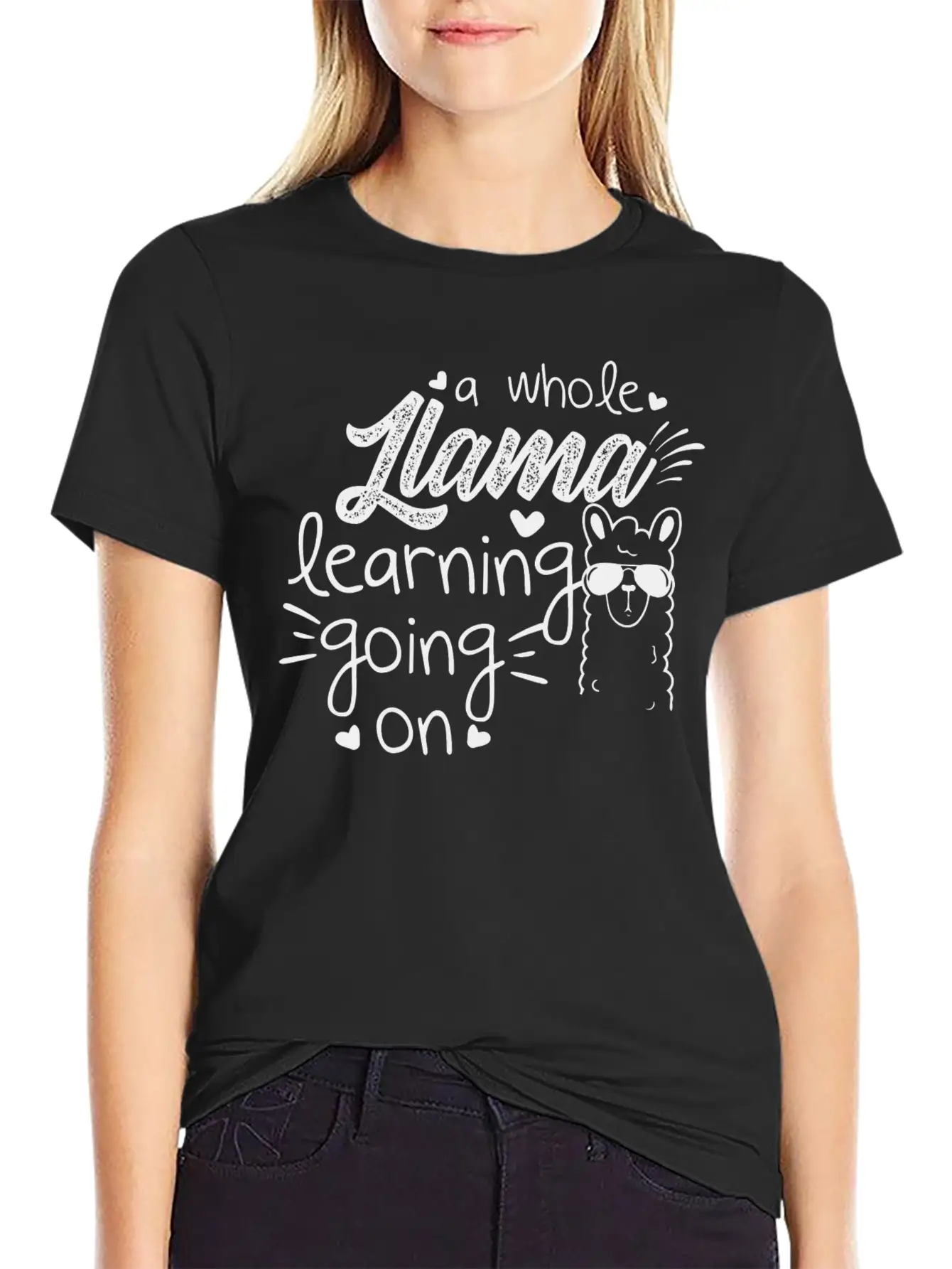A Whole Llama Learning Going On Essential Cotton Tee For Daily Outfits – Unisex Style