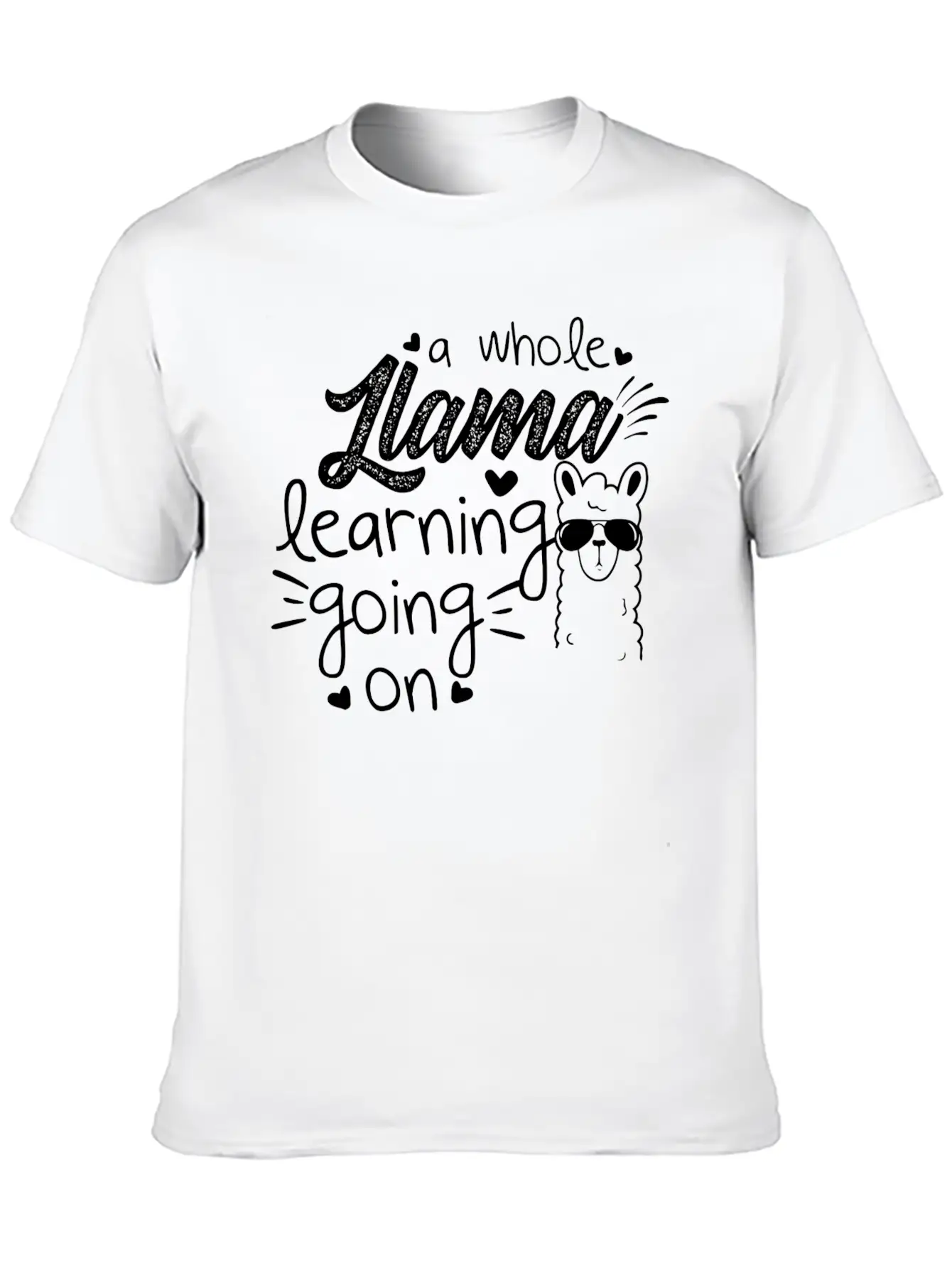 A Whole Llama Learning Going On Essential Cotton Tee For Daily Outfits – Unisex Style