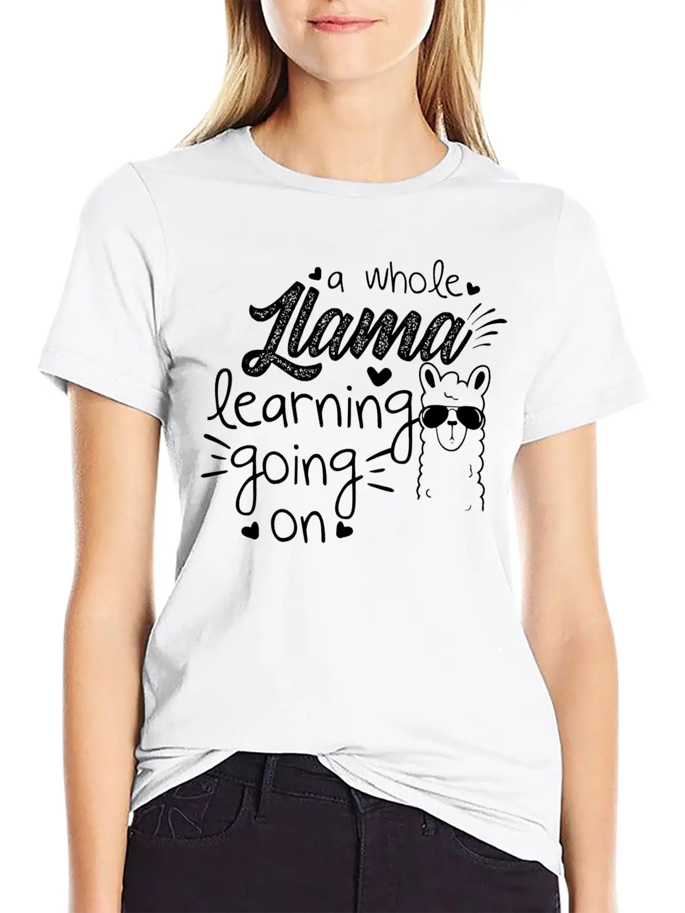 A Whole Llama Learning Going On Essential Cotton Tee For Daily Outfits – Unisex Style
