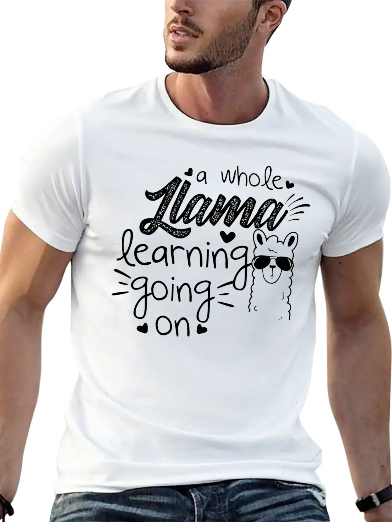 A Whole Llama Learning Going On Essential Cotton Tee For Daily Outfits – Unisex Style