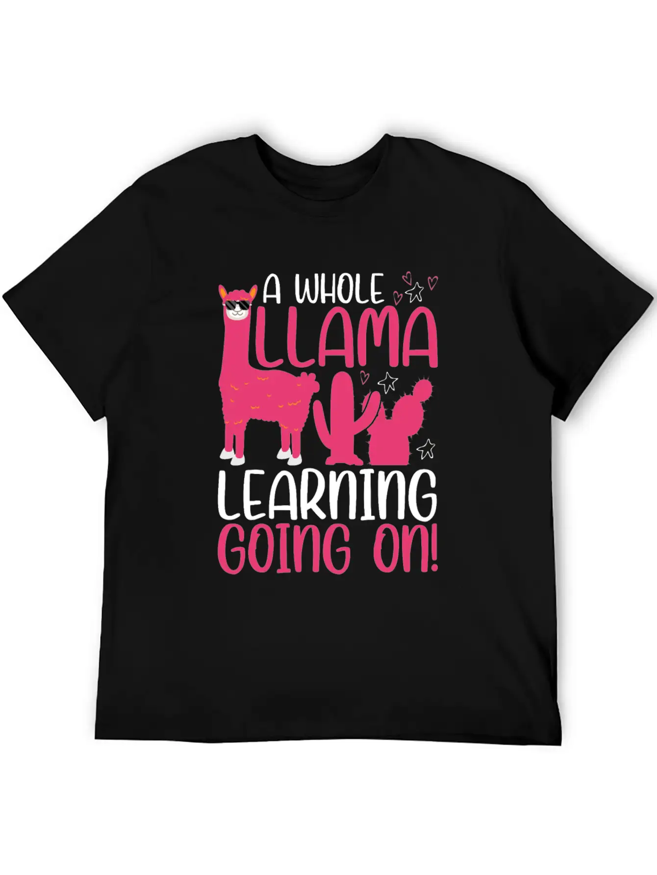 A Whole Llama Learning Going On Kindergarten Teach Basic Graphic T-Shirt – Daily Comfort In Soft Cotton