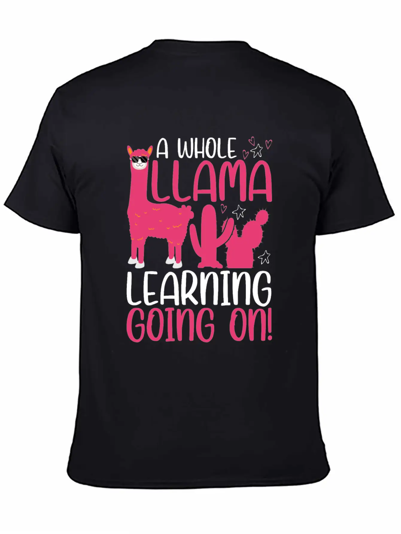 A Whole Llama Learning Going On Kindergarten Teach Basic Graphic T-Shirt – Daily Comfort In Soft Cotton