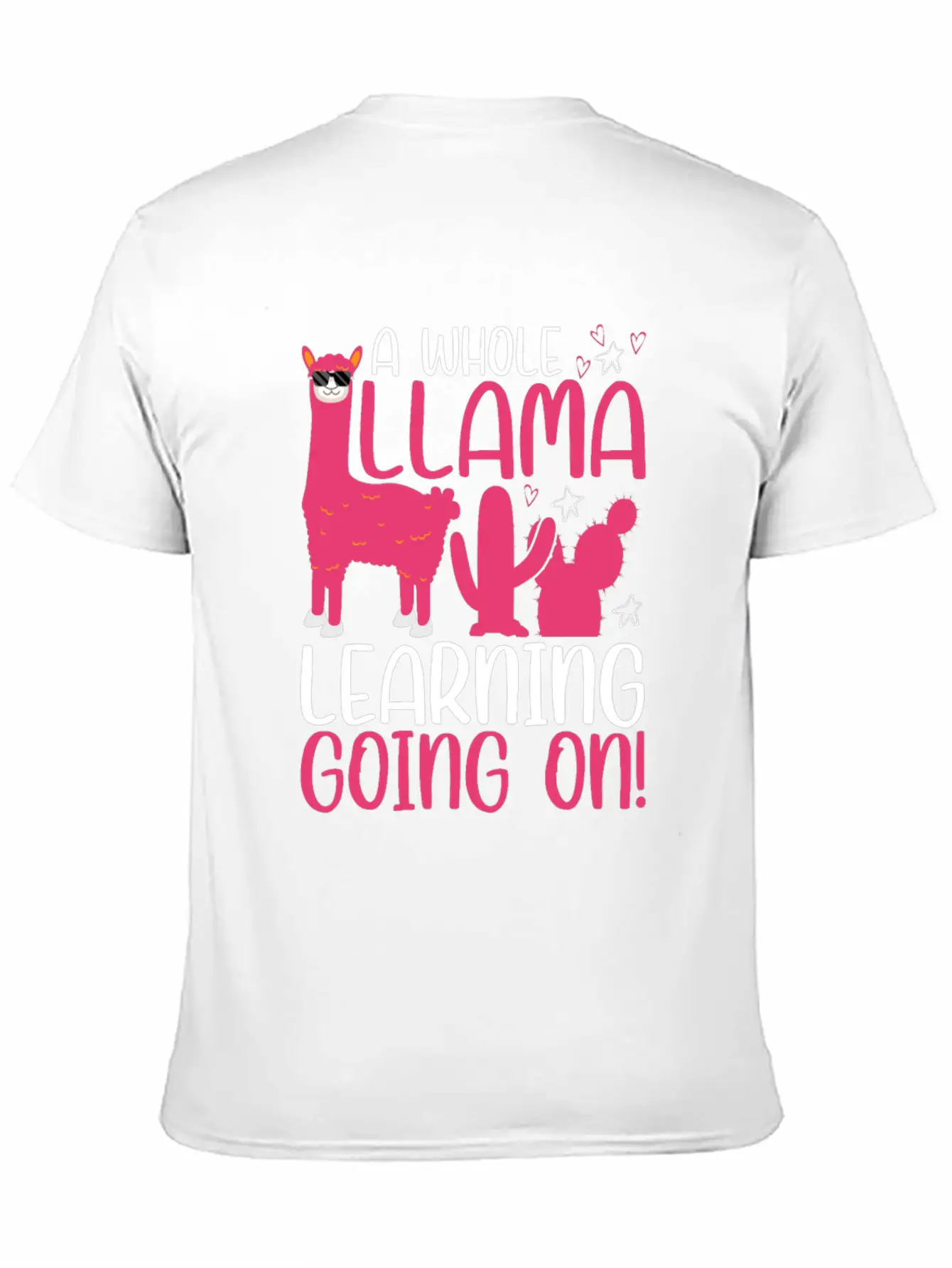 A Whole Llama Learning Going On Kindergarten Teach Basic Graphic T-Shirt – Daily Comfort In Soft Cotton