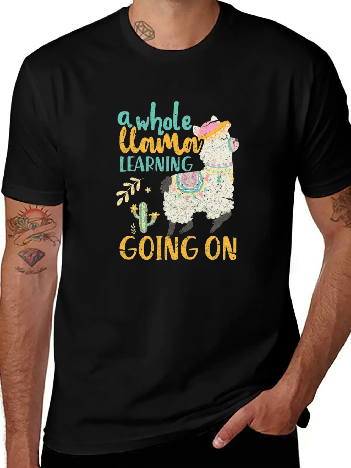 A Whole Llama Learning Going On Modern Fit Casual T-Shirt – Clean And Versatile Design