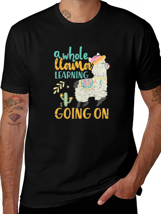 A Whole Llama Learning Going On Modern Fit Casual T-Shirt – Clean And Versatile Design