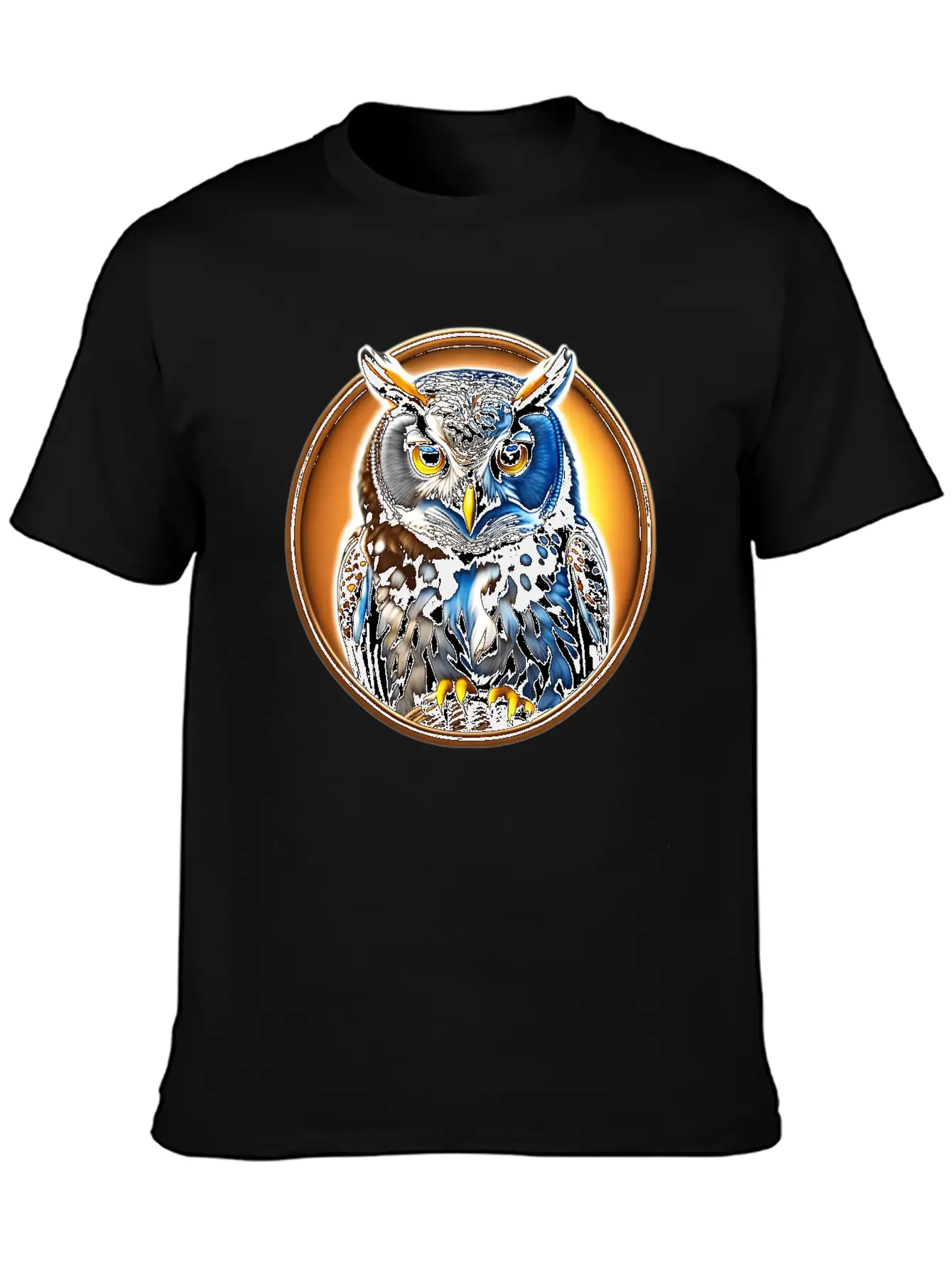 A Wise Old Owl Perched On A Branch Lightweight Cotton T-Shirt – Daily Comfort Graphic Shirt