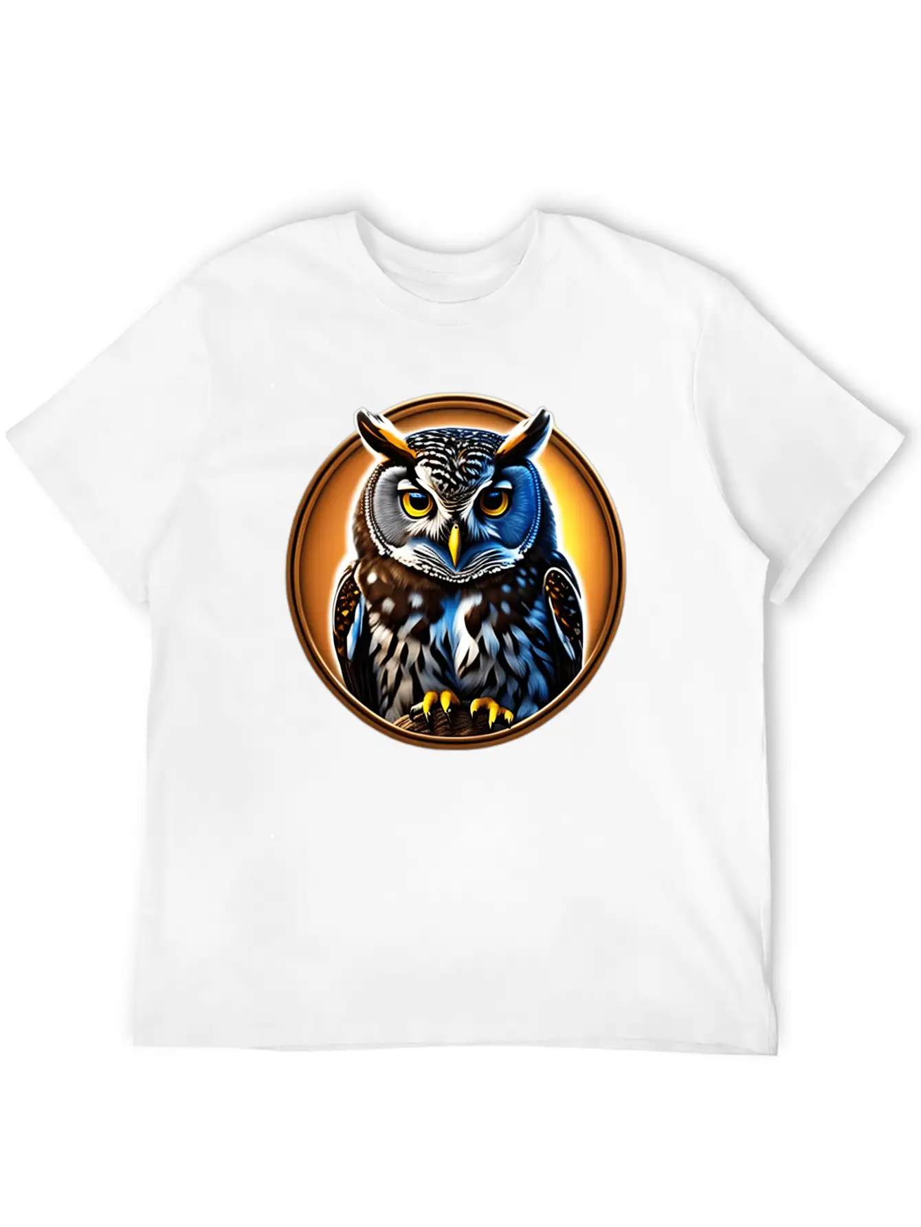 A Wise Old Owl Perched On A Branch Lightweight Cotton T-Shirt – Daily Comfort Graphic Shirt