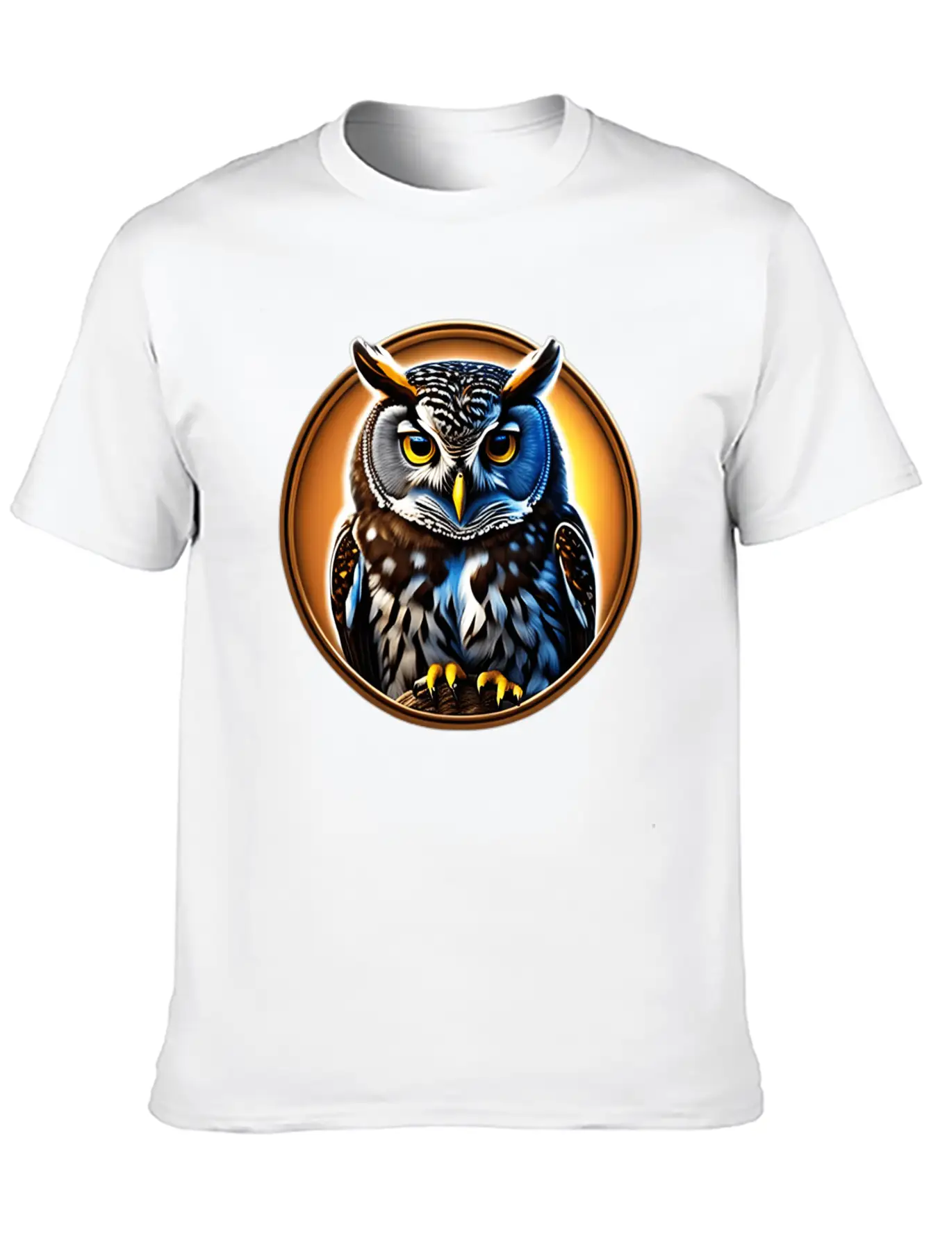A Wise Old Owl Perched On A Branch Lightweight Cotton T-Shirt – Daily Comfort Graphic Shirt