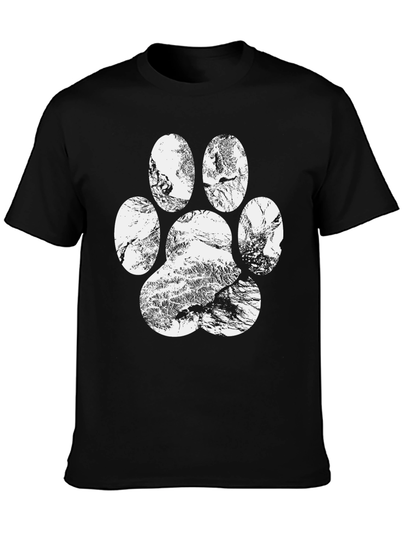 Paw Print Graphic Tee - Nature Lovers Black T-Shirt