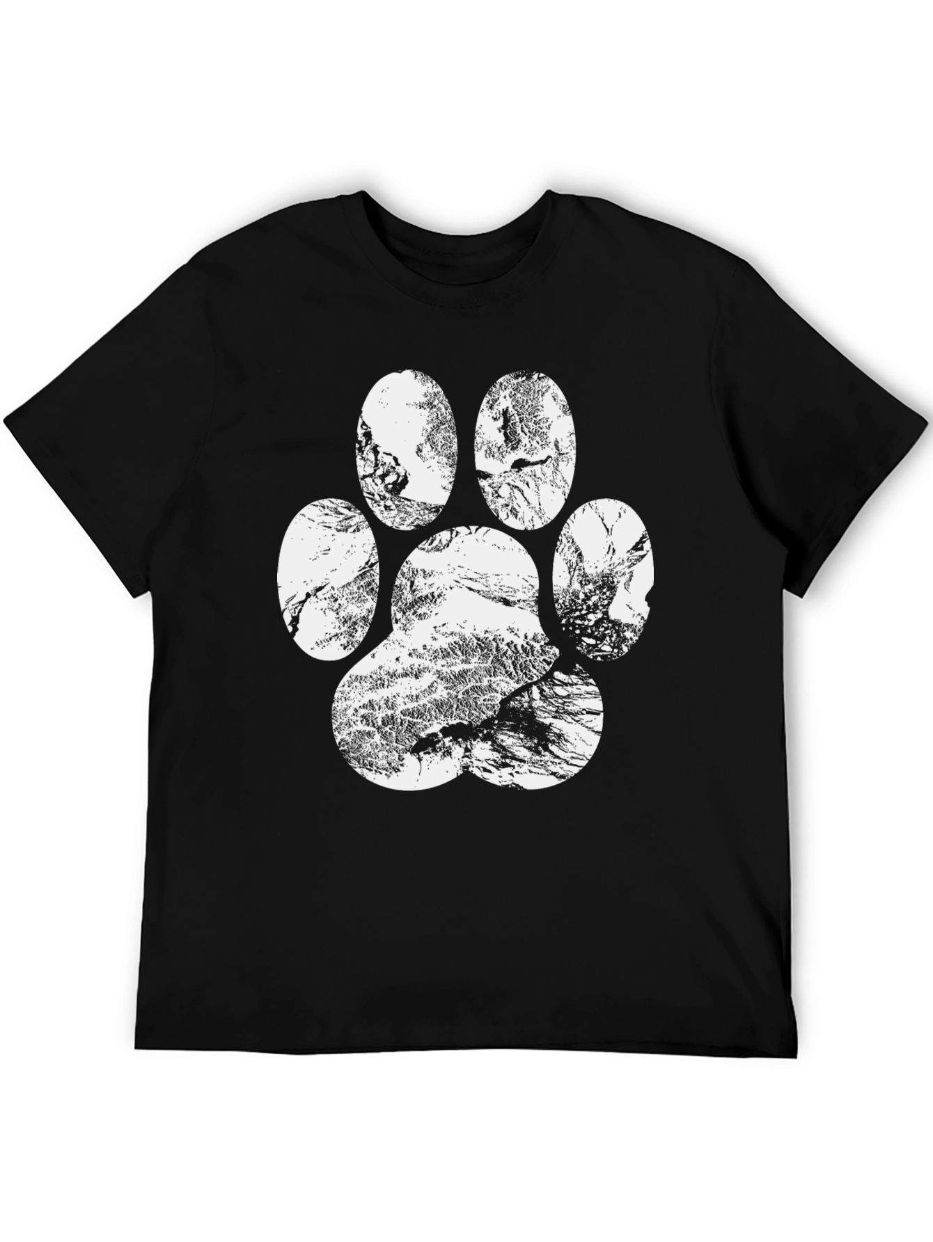 Paw Print Graphic Tee - Nature Lovers Black T-Shirt