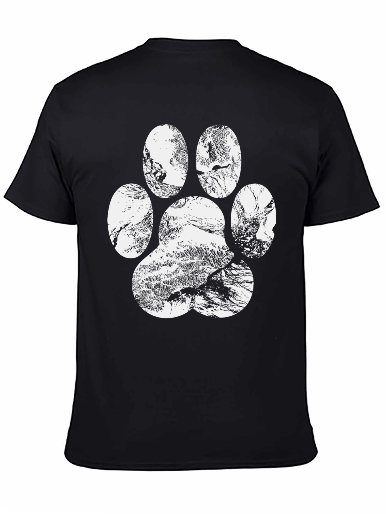 Paw Print Graphic Tee - Nature Lovers Black T-Shirt