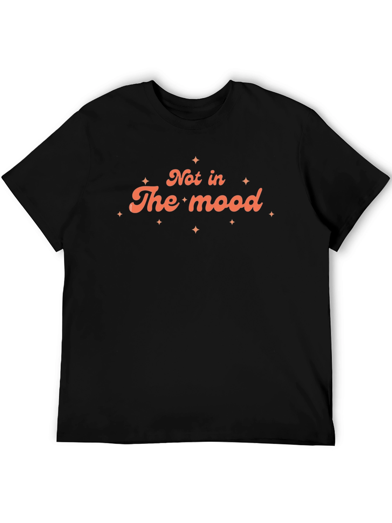 Not In The Mood Black Graphic Tee