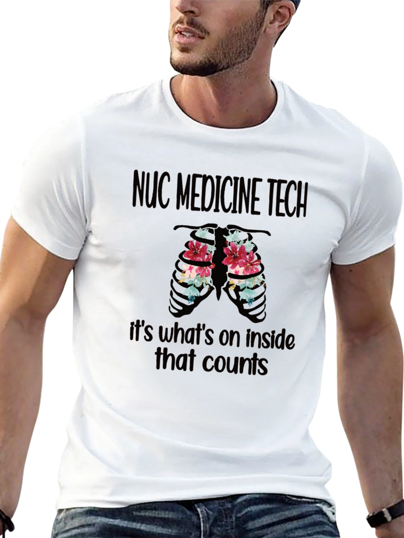 NUC Medicine Tech Floral Ribcage T-Shirt
