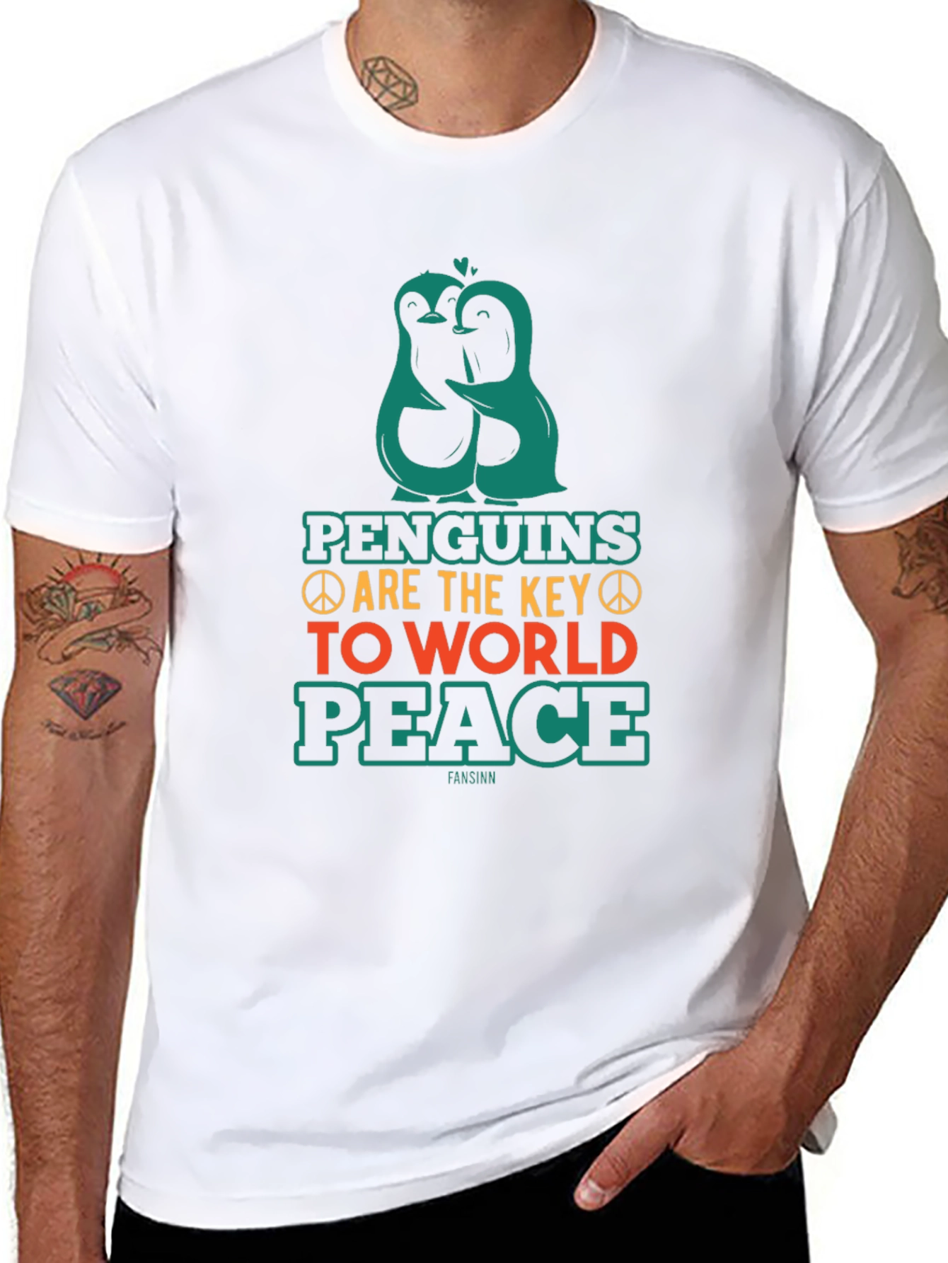 Penguin Peace T-Shirt - Key to World Peace