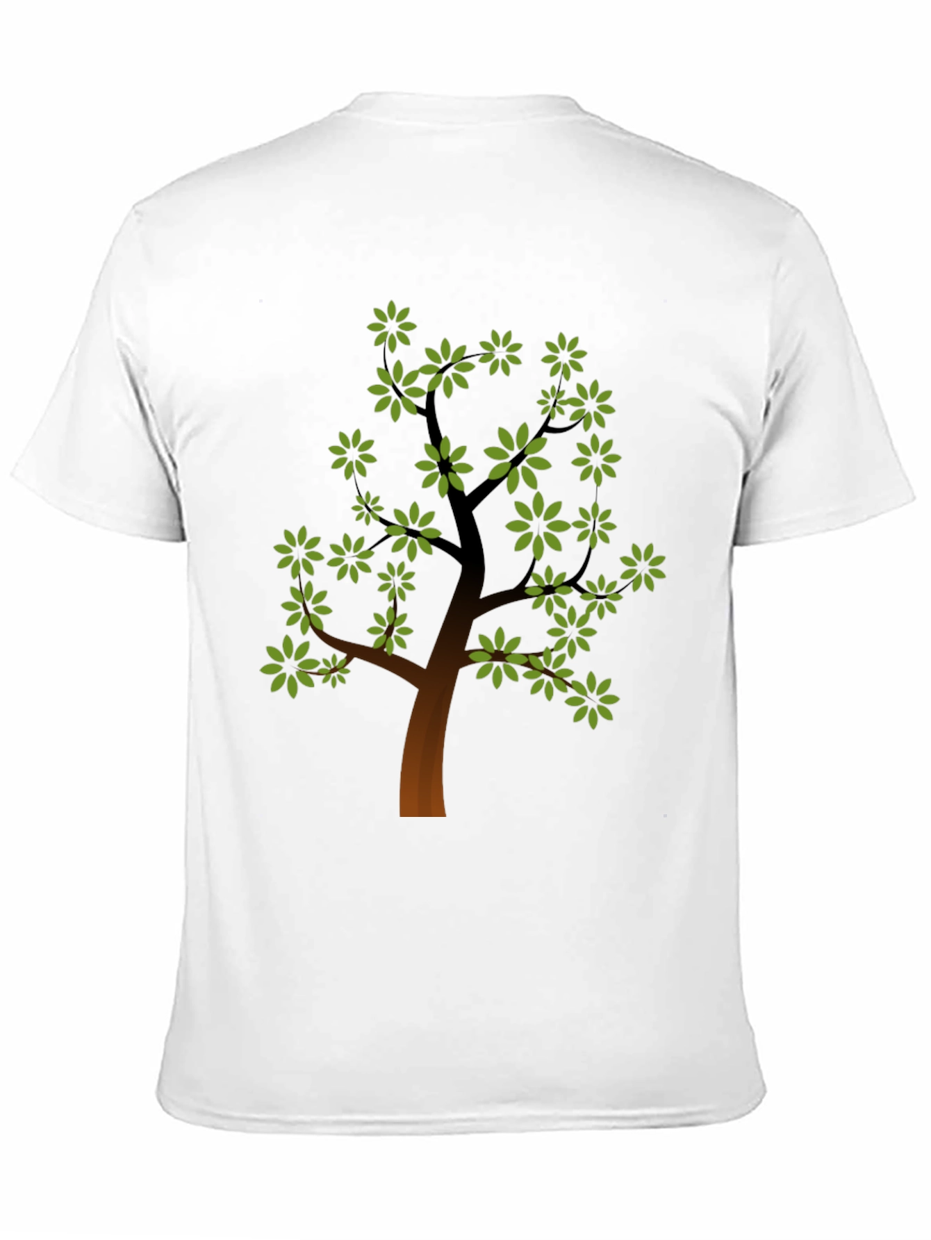 Nature Tree Graphic Tee - Trendy Black Cotton Shirt