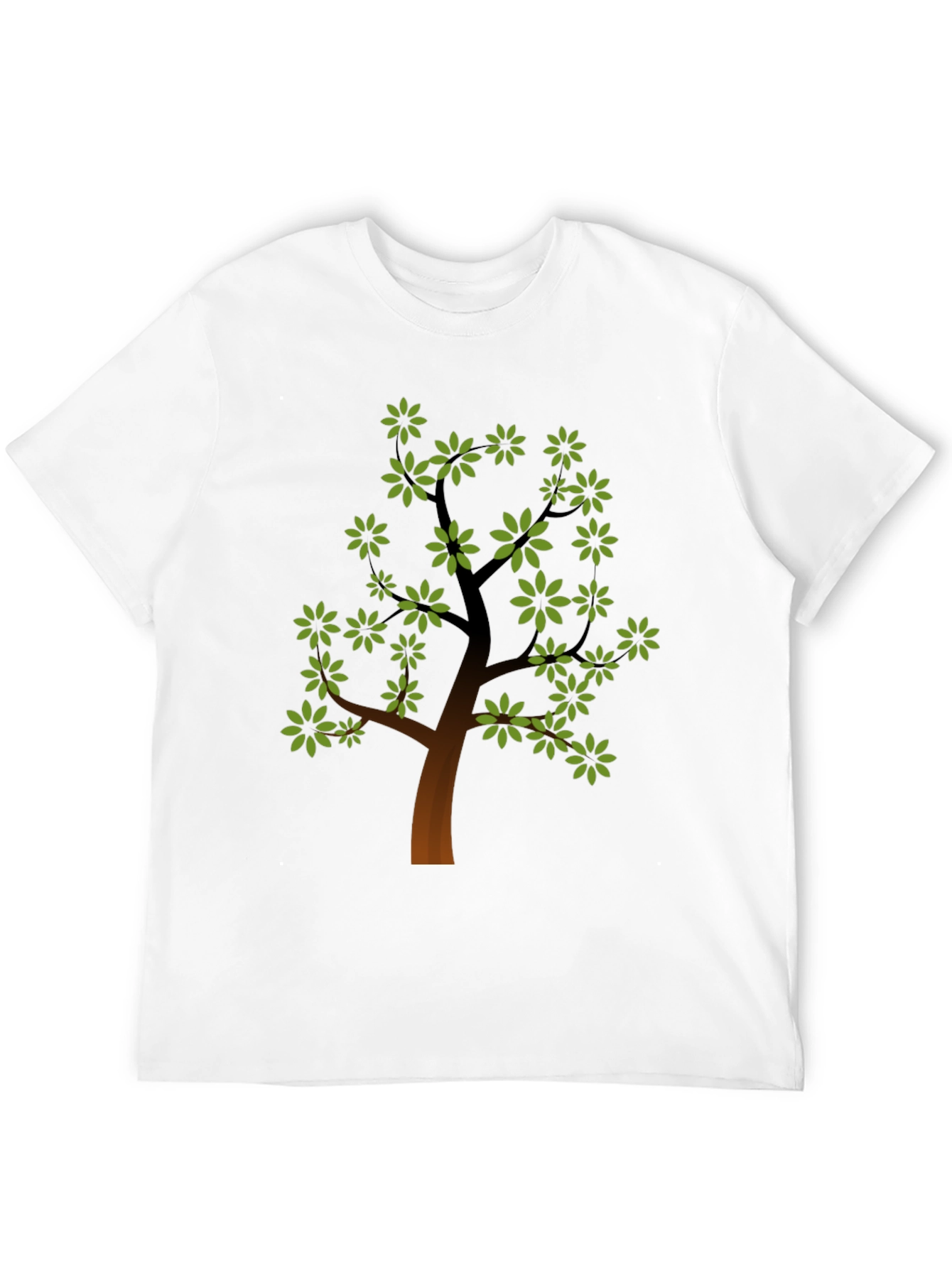 Nature Tree Graphic Tee - Trendy Black Cotton Shirt