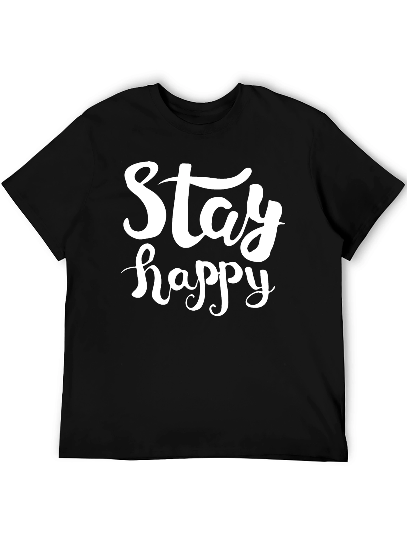 Stay Happy Black T-Shirt